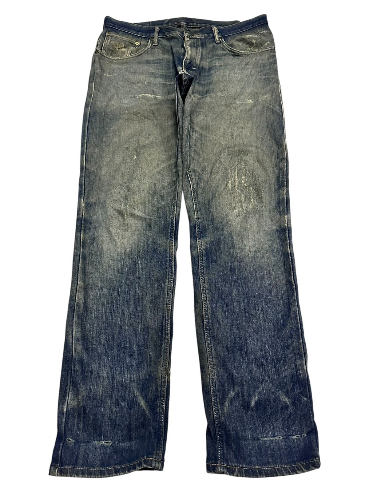 Edwin Edwin Vintage Distressed Straight Loose With Faded Wash Size US 33 - 1 Thumbnail