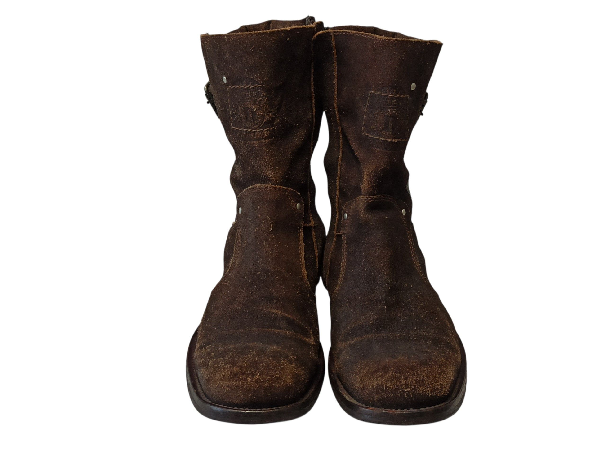 Other Rare Nushu Archive The Biker Brigade Waxed Suede Boots Size US 9 / EU 42 - 5 Thumbnail