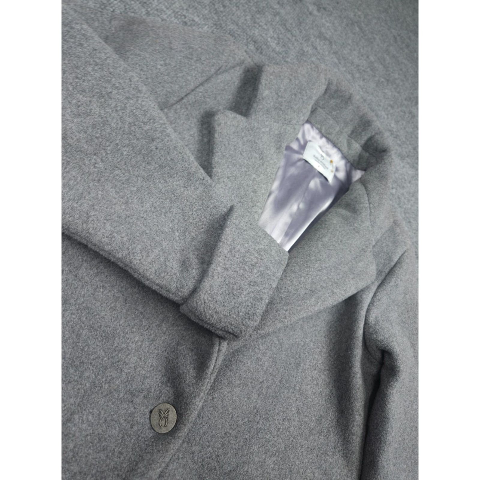 Vintage Dudley Stephens Jacket Women Small Gray Fleece Coat Button Up Minimalist Shirt? Size S / US 4 / IT 40 - 3 Thumbnail
