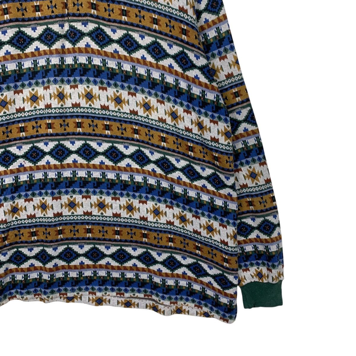Adidas 90’s ADIDAS Motif Design Half Button Polo Jumper #2092-C91 Size US L / EU 52-54 / 3 - 4 Thumbnail