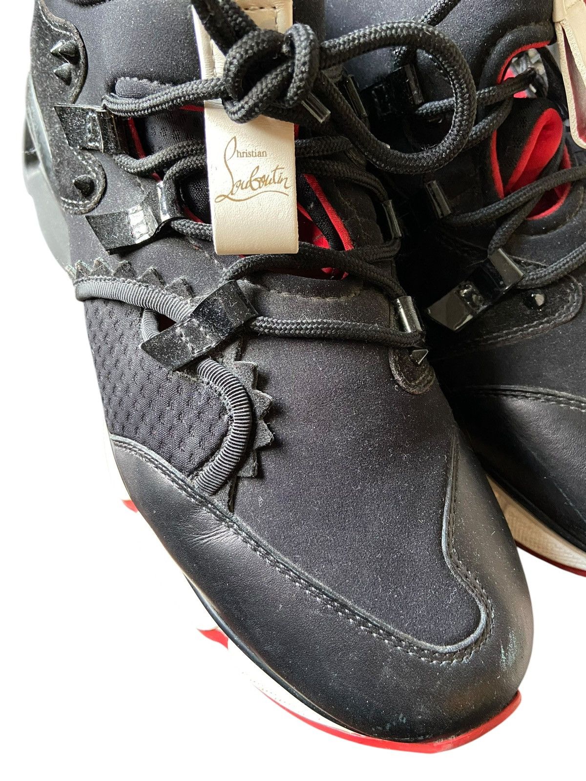 Christian Louboutin Christian Louboutin Red Runner Neoprene Sneakers Size US 10 / EU 43 - 2 Thumbnail