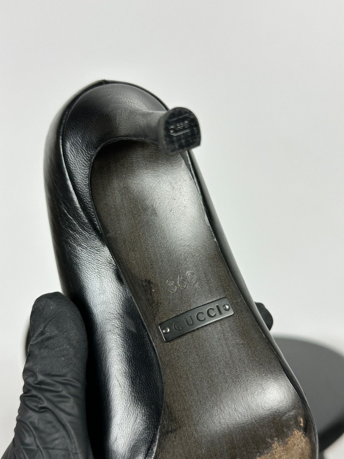 Gucci Vintage Gucci Tom Ford Era Black Leather Heels Size US 6 / IT 36 - 21 Thumbnail
