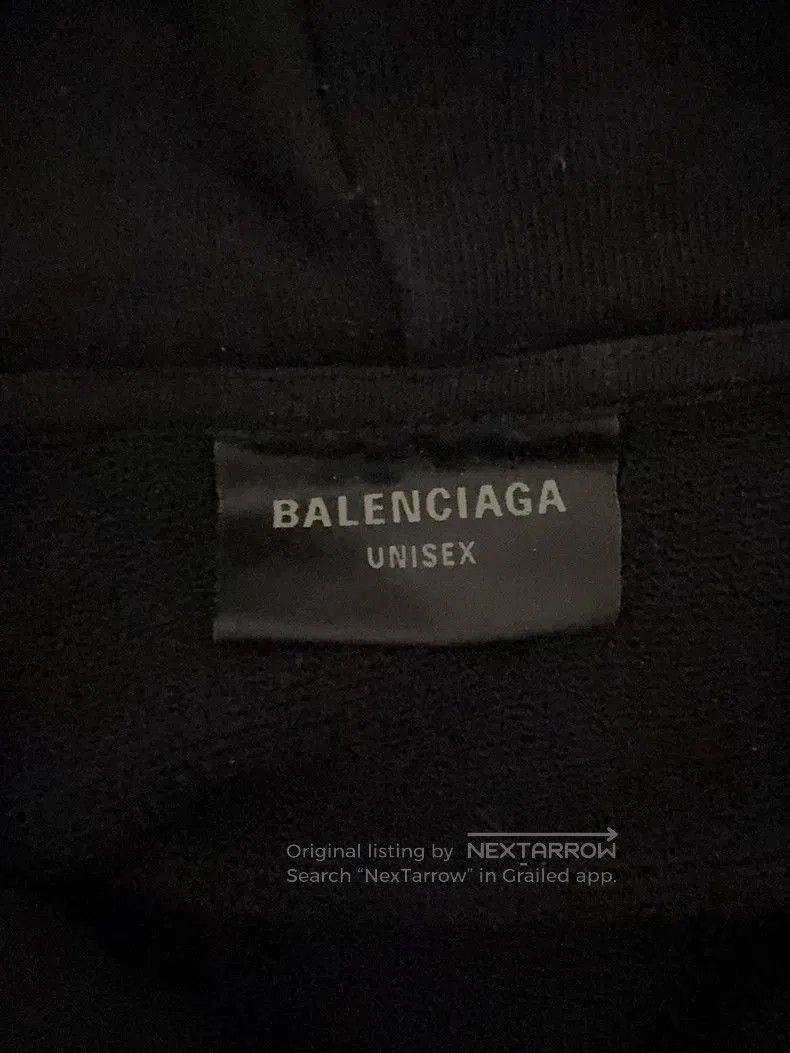 Balenciaga Balenciaga FW23 Distressed Logo Hoodie. Size US M / EU 48-50 / 2 - 3 Thumbnail
