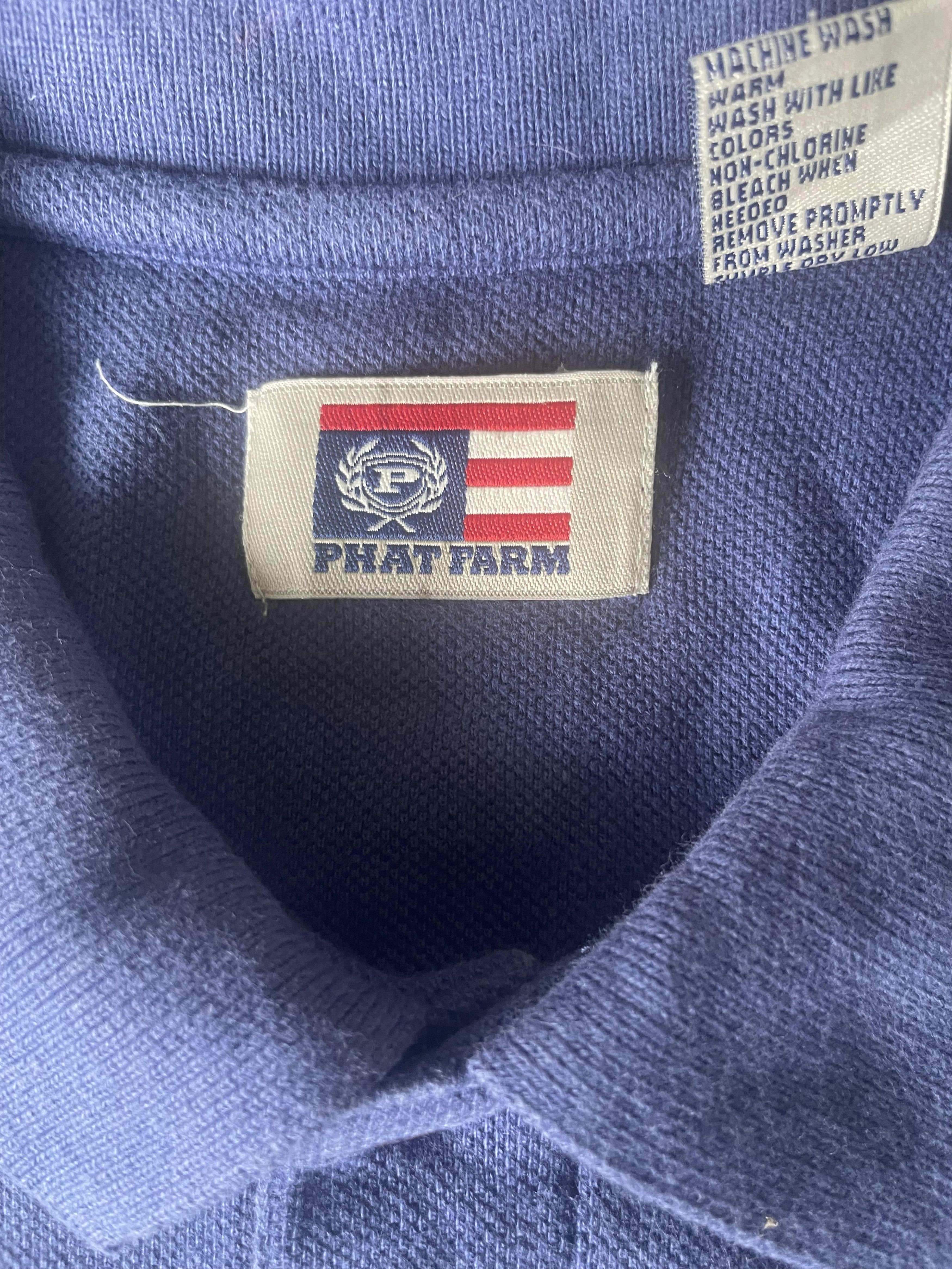 Designer × Phat Farm × Vintage Phat Farm Polo Tshirt Faded Wash Size US XL / EU 56 / 4 - 8 Thumbnail
