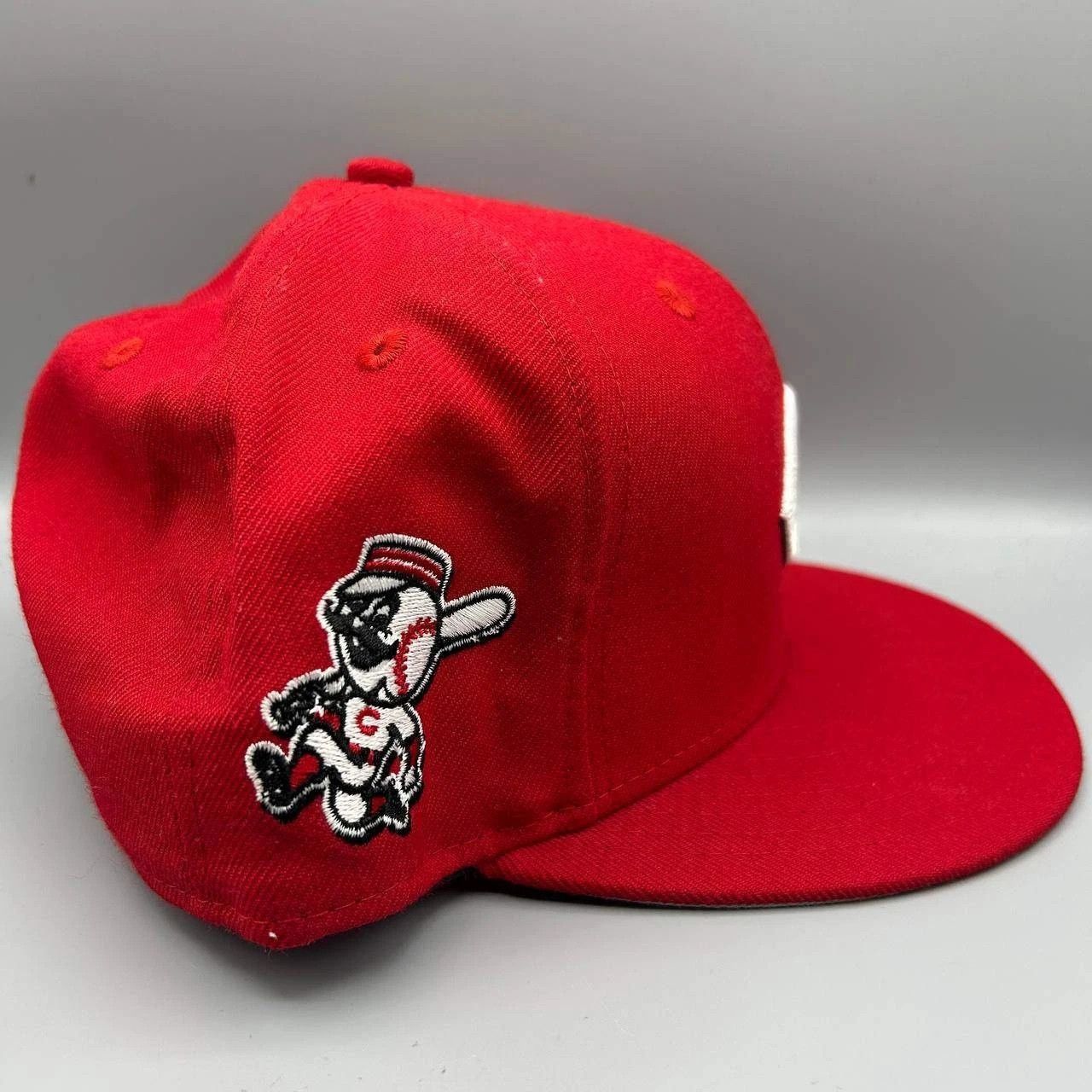 New Era Cincinnati Reds Hat Men M-L Red Embroidered Snap Back Wool Size ONE SIZE - 4 Thumbnail