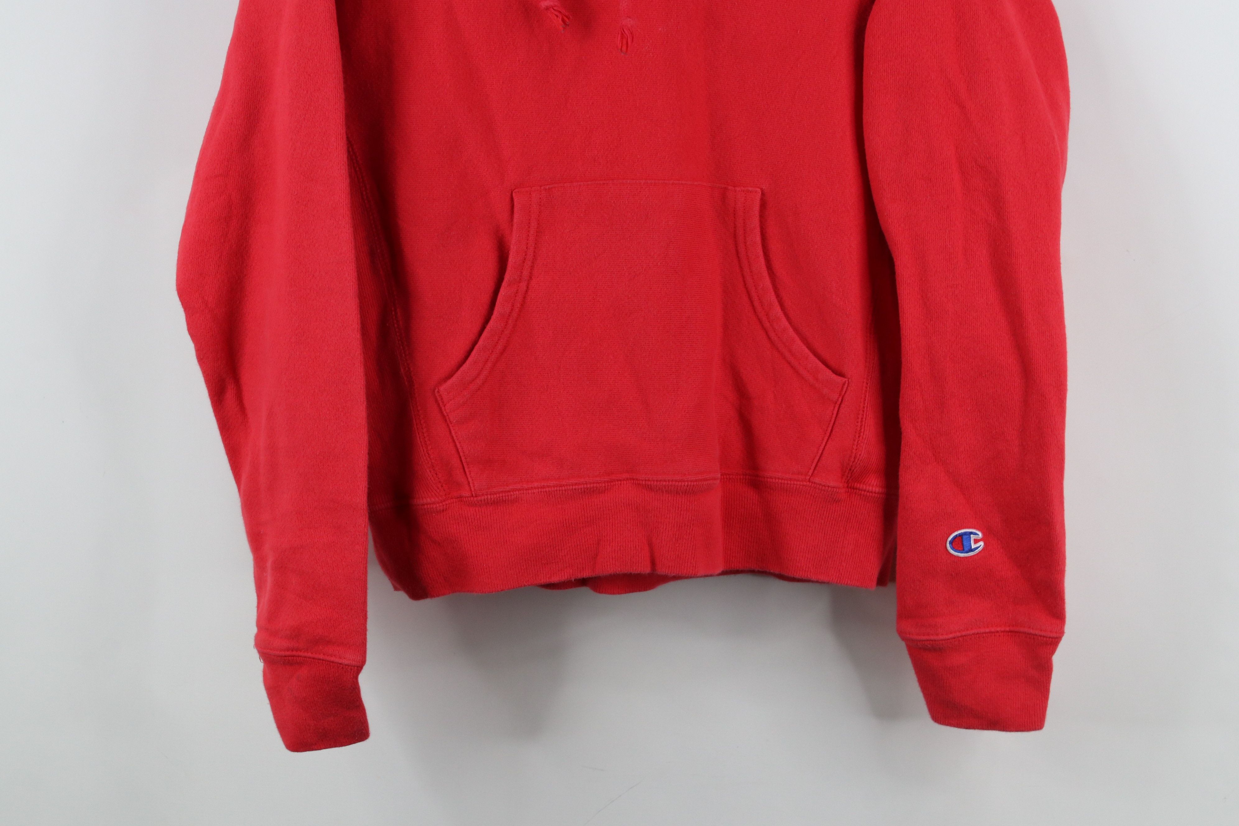 Champion × Vintage Vintage Y2K Champion Reverse Weave Hoodie Sweatshirt Red Size S / US 4 / IT 40 - 3 Thumbnail