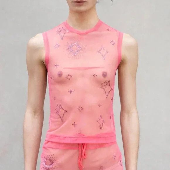 Other Saint Sintra Crystal Mesh Hot Fix Tank 36 0 Black SSENSE Ex Size XS / US 0-2 / IT 36-38 - 15 Thumbnail