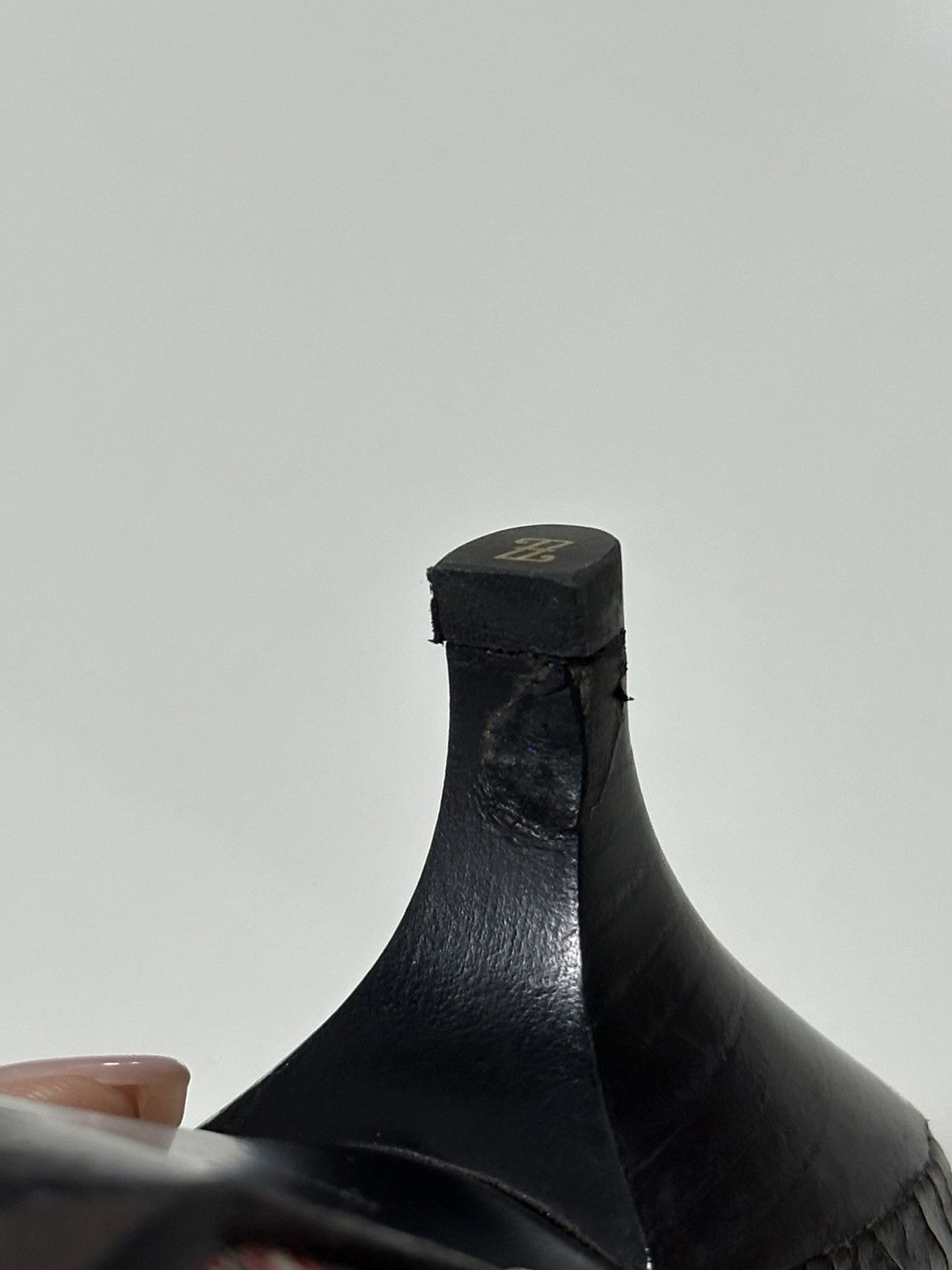 Miu Miu MIU MIU Cracked Leather Checkered Mules Size US 7 / IT 37 - 8 Thumbnail