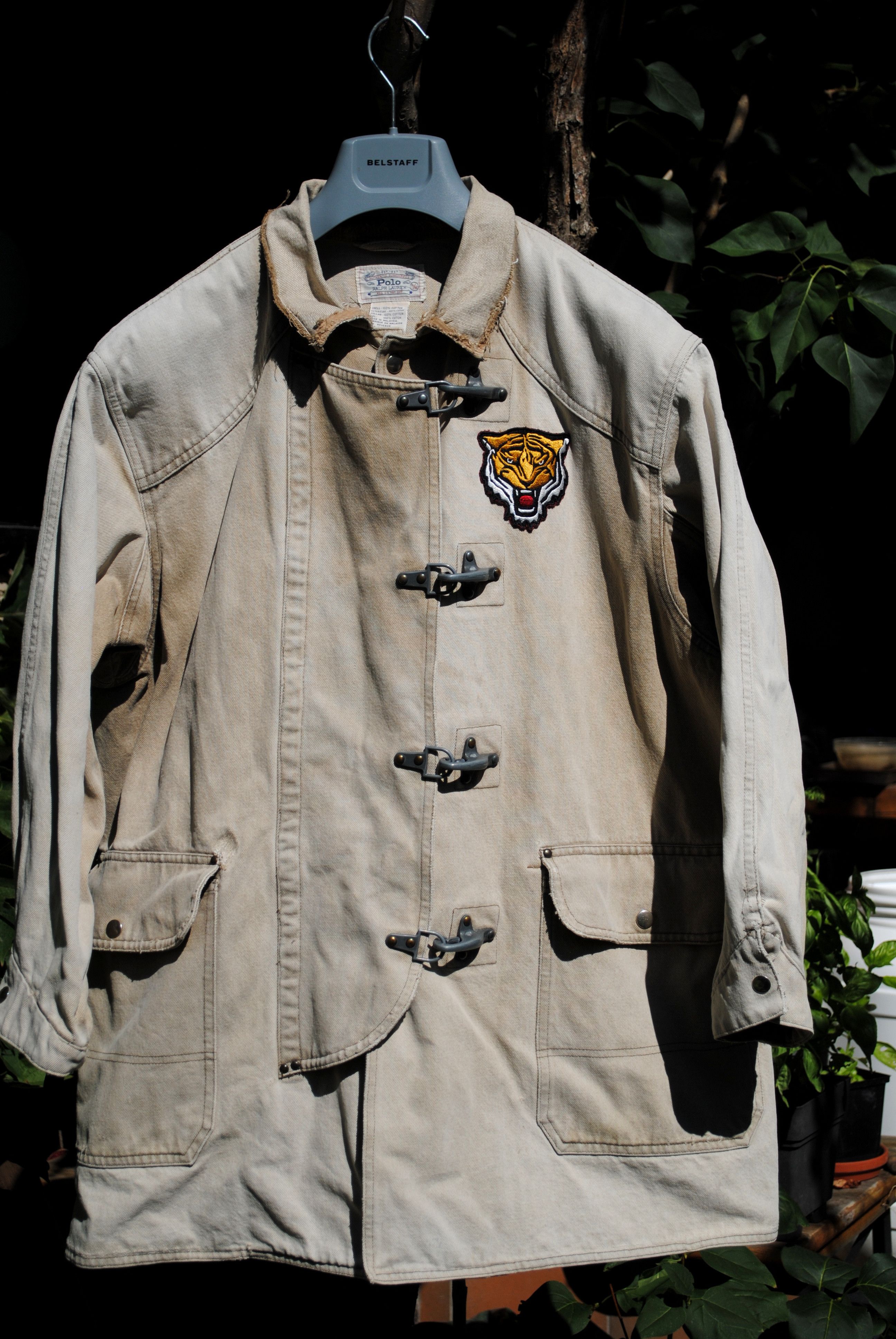 Polo Ralph Lauren Vintage Military Fireman Tiger Patch Denim Jacket ...