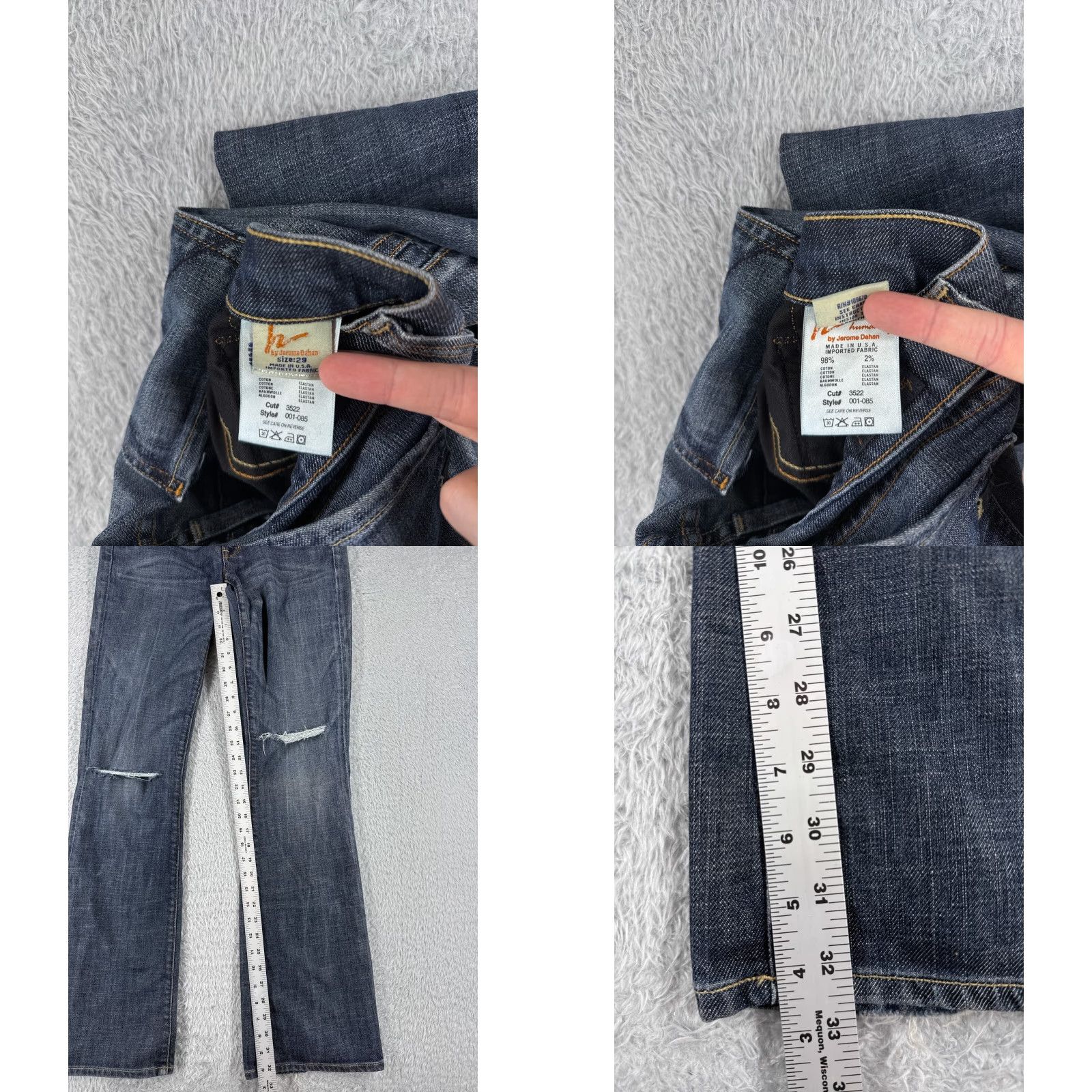 Citizens Of Humanity VINTAGE Citizens of Humanity Jeans Women 29 Blue Denim Kelly 001 Bootcut 29x33 Distressed Pockets Modern Western 29 Women Size 29" - 8 Thumbnail