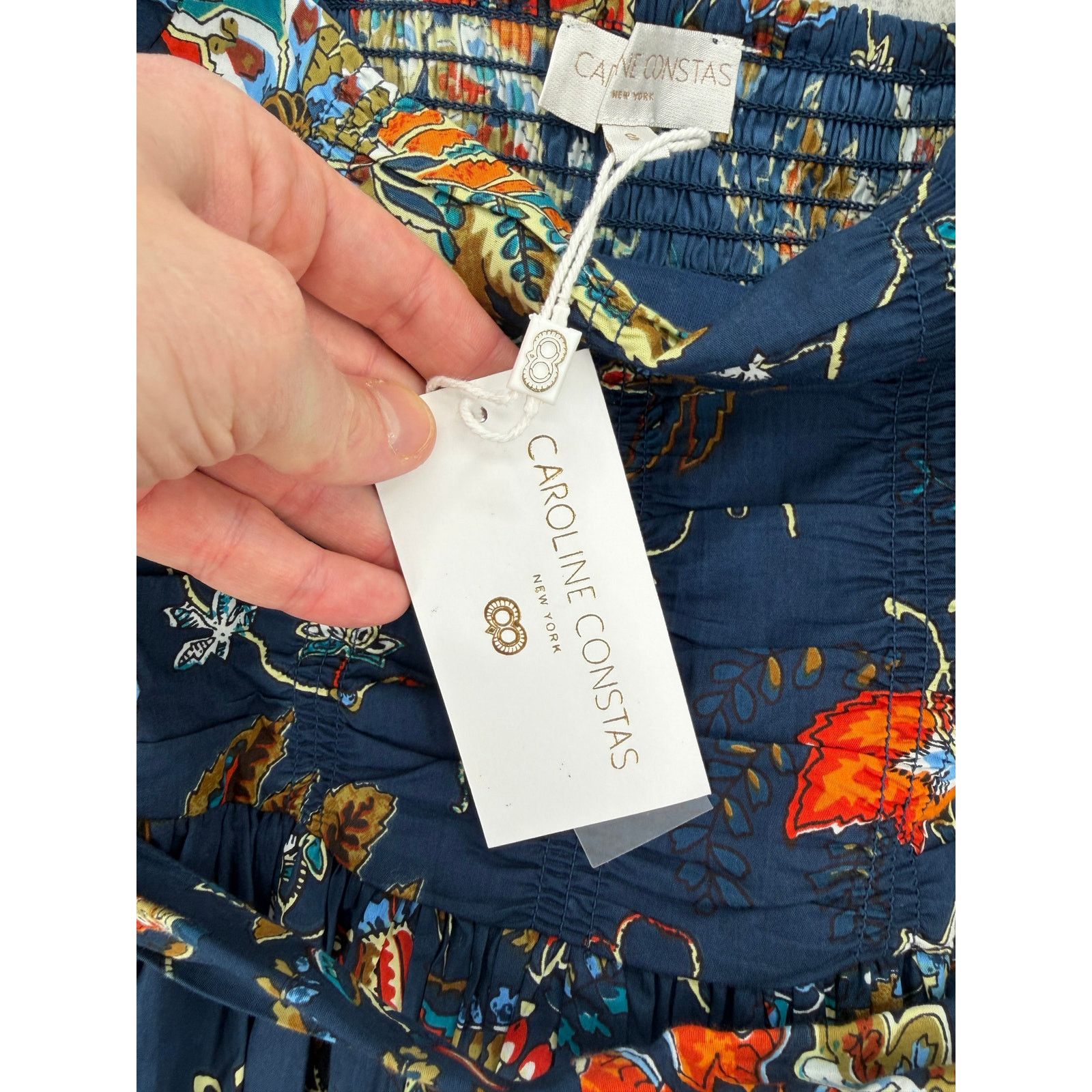 CAROLINE CONSTAS NWT Caroline Constas Floral Off Shoulder Short Poplin Dress Size S / US 4 / IT 40 - 3 Thumbnail