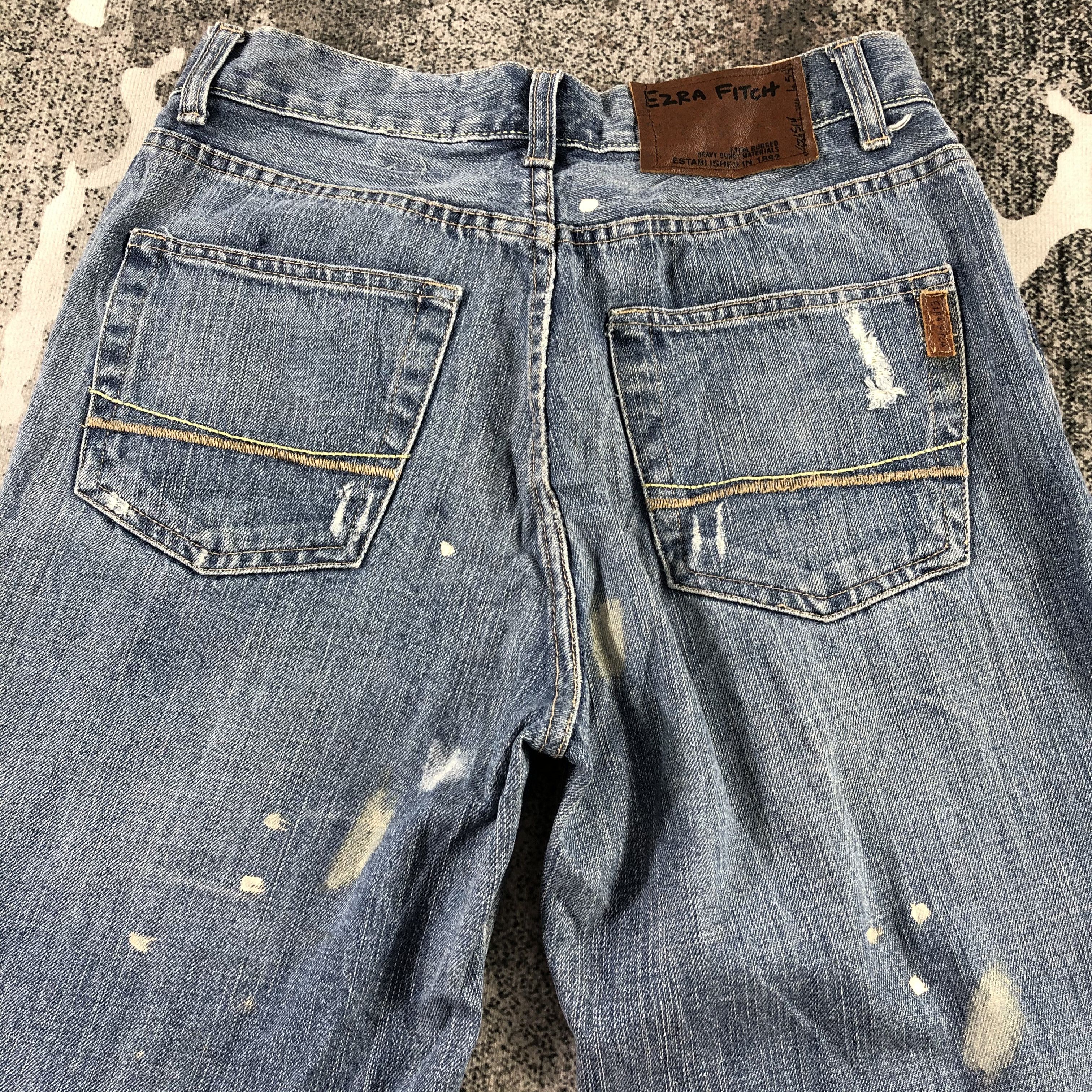 Vintage Ezra Fitch Jeans Medium Wash Distressed Denim KJ1455 Size US 30 / EU 46 - 4 Thumbnail