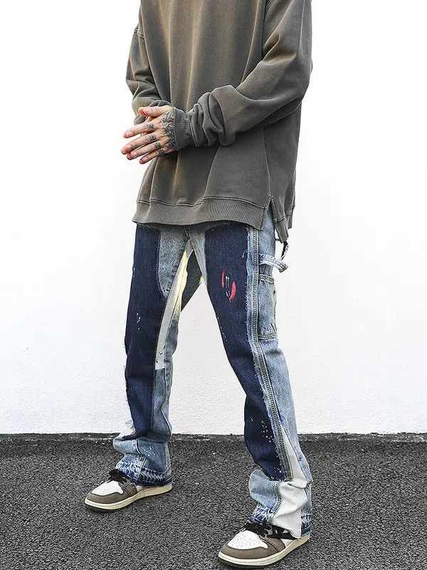 VIBE Paint Splatter Panel Flare Denim Jeans Size US 30 / EU 46 - 4 Thumbnail
