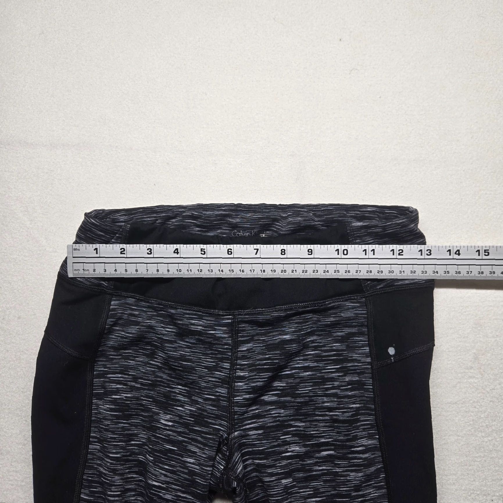 Calvin Klein Calvin Klein Performance Leggings Women's Size M Medium Gray Black Activewear Running & Jogging Pants Elastic Waist Pocket Size 32" / US 10 / IT 46 - 4 Thumbnail