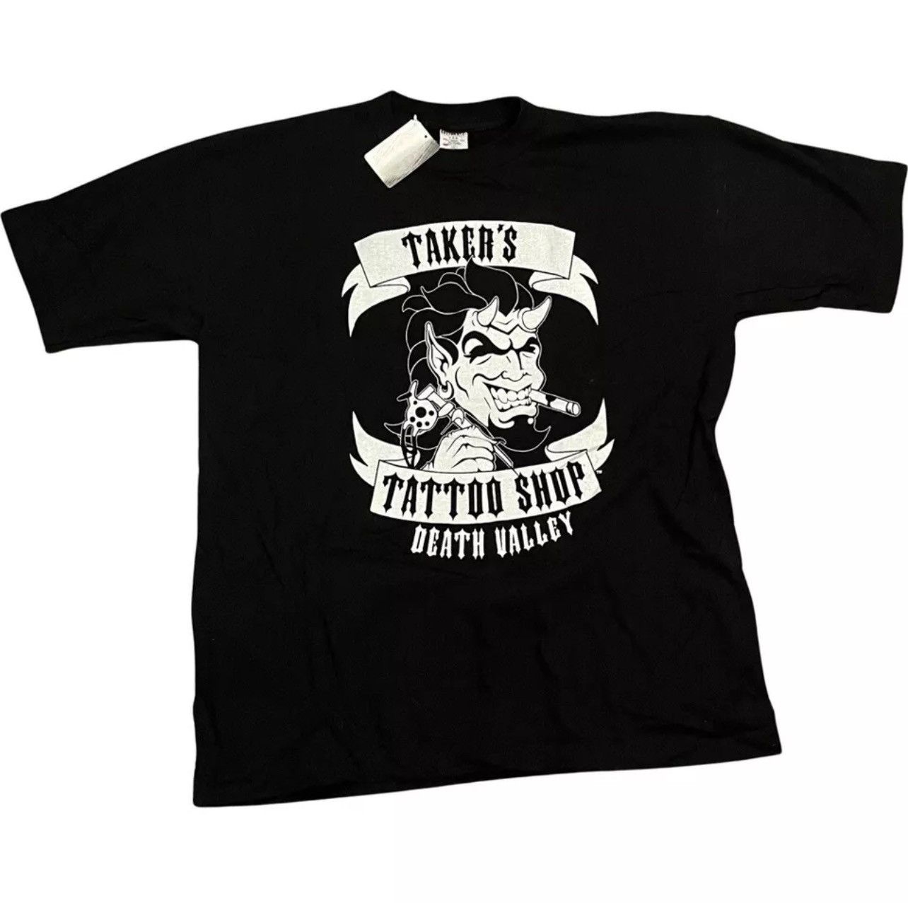 Vintage × WWE Rare Vintage WWE Undertaker “Takers Tattoo Shop” T-Shirt NWT Size US XL / EU 56 / 4 - 1 Thumbnail