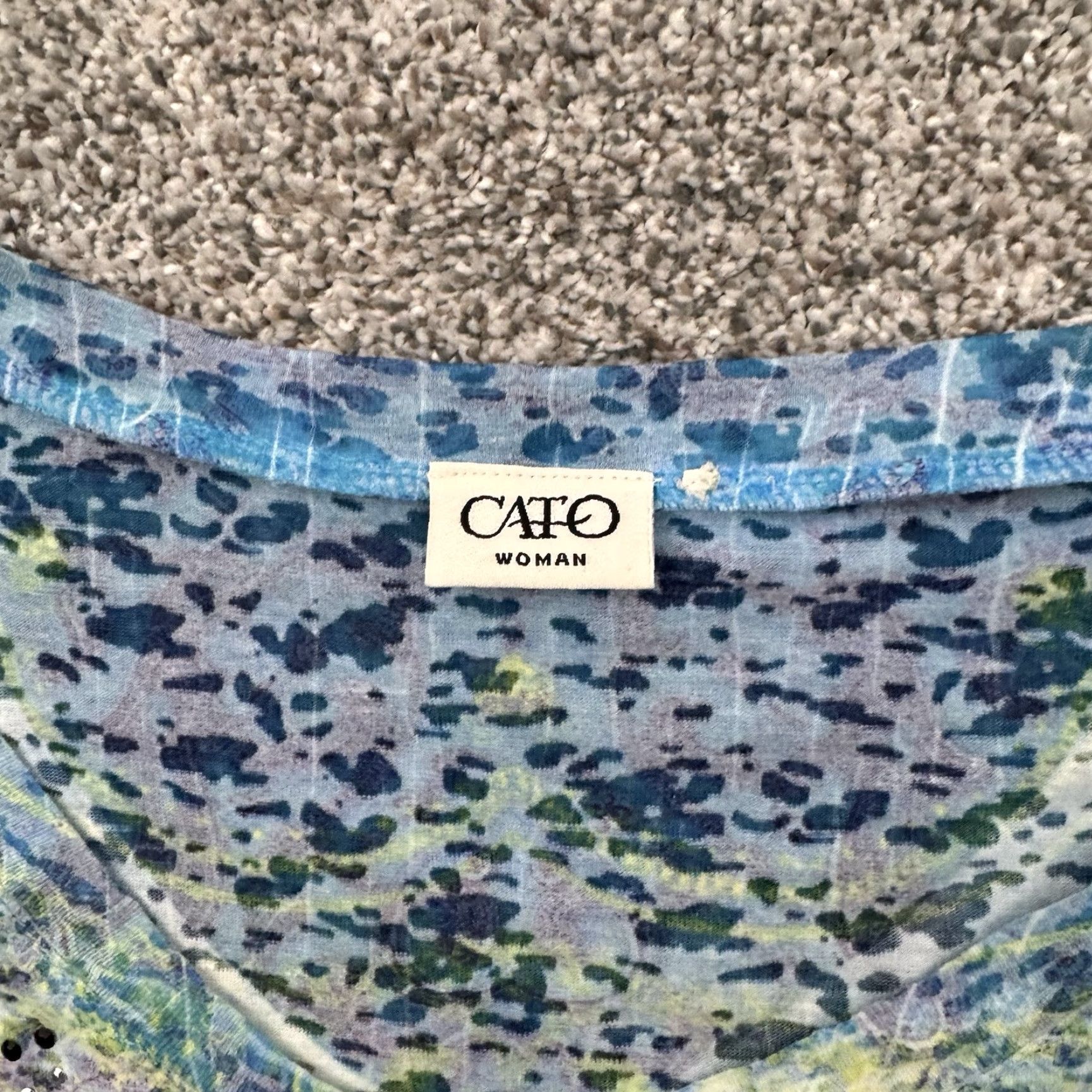 Vintage Cato Top Women 18 Plus Boho Rhinestones Embellished Tie Dye Flowy Ethereal Artsy Blouse Shirt Short Sleeve Round Neck Pullover Casual Size XXL / US 16-18 / IT 52-54 - 5 Thumbnail