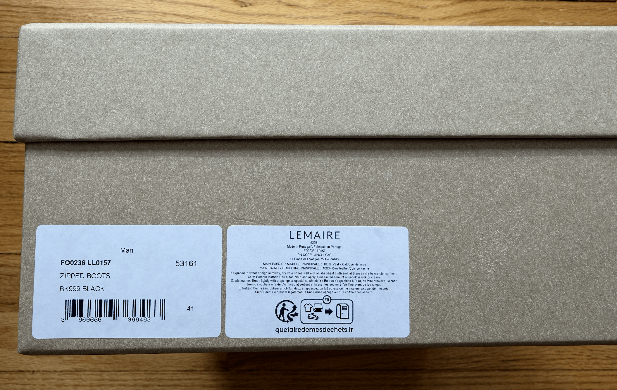 Lemaire ZIPPED BOOTS IN LEATHER Size US 8 / EU 41 - 8 Thumbnail