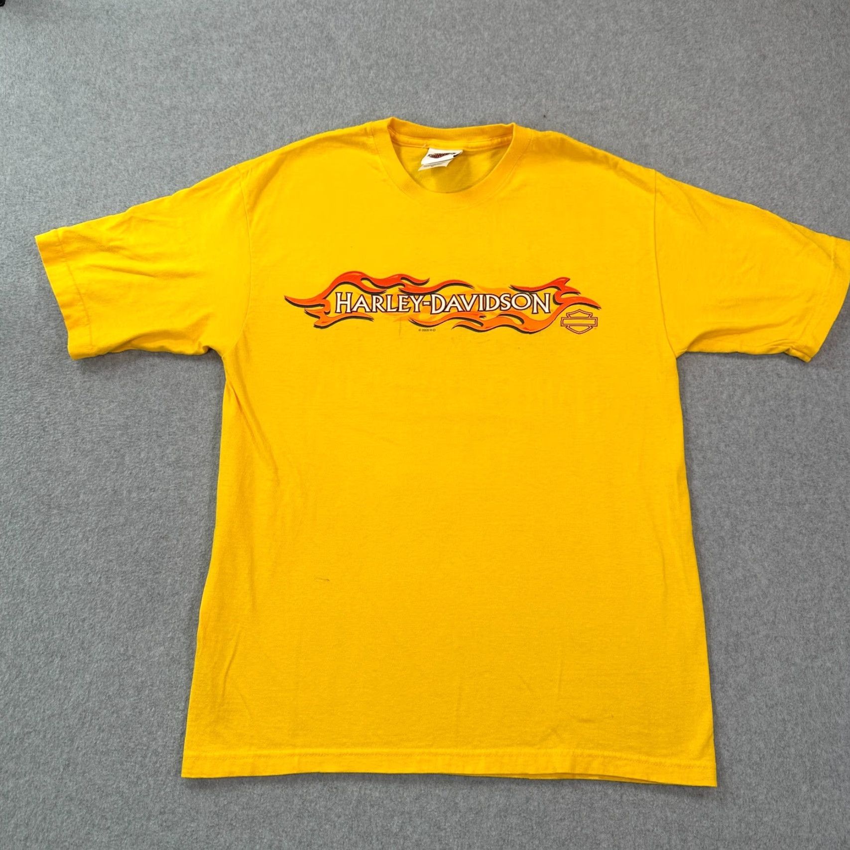 Harley Davidson Harley-Davidson T-Shirt Yellow Men's M Crew Neck Short Sleeve Graphic Print Alamo City Size US M / EU 48-50 / 2 - 2 Thumbnail