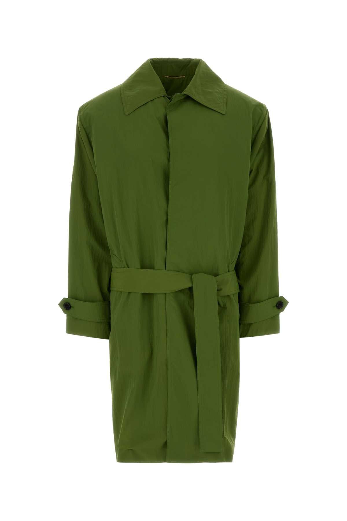 Saint Laurent Paris Green Nylon Trench Coat Size M / US 6-8 / IT 42-44 - 1 Thumbnail