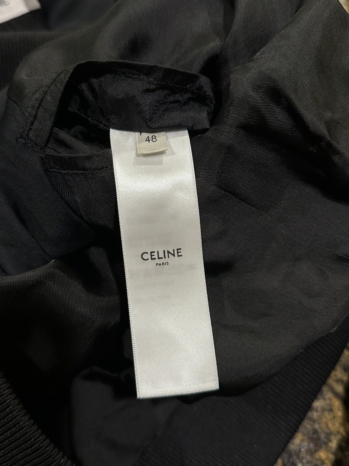 Celine Celine x Hedi Triomphe Logo Viscoe Navy Blouson Jacket Size US M / EU 48-50 / 2 - 11 Thumbnail