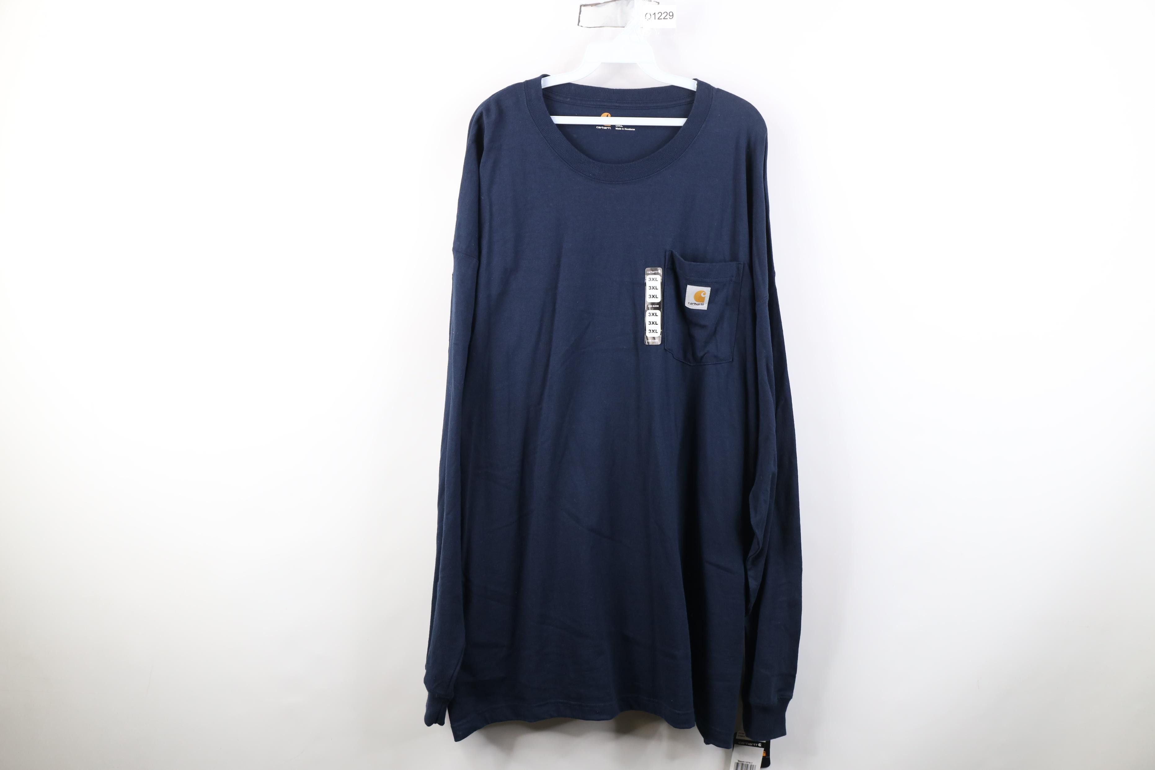 Carhartt Deadstock Vintage Y2K Carhartt Long Sleeve Pocket T-Shirt Size US XXL / EU 58 / 5 - 1 Thumbnail