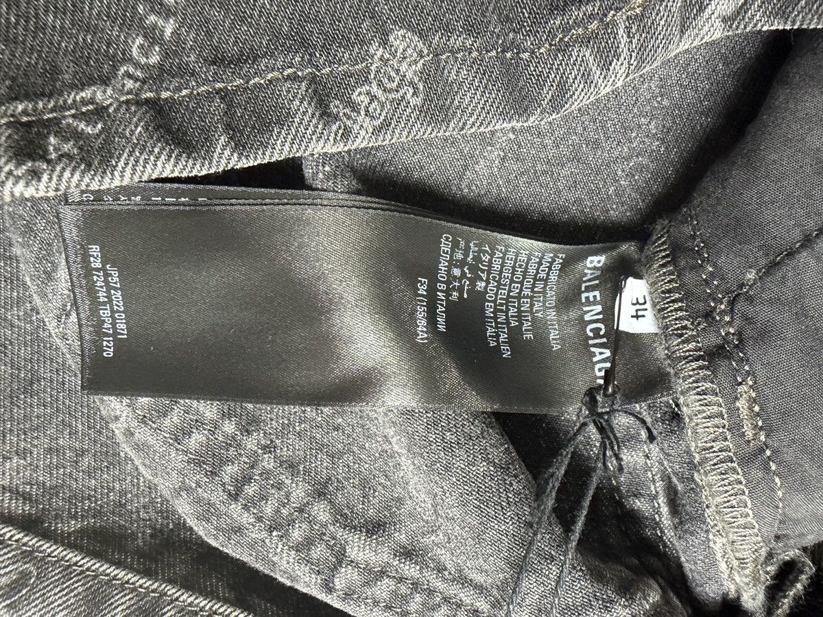 Balenciaga Balenciaga Logo-Print Denim Low-Waist Mini Skirt Size 24" / US 00 / IT 34 - 10 Thumbnail
