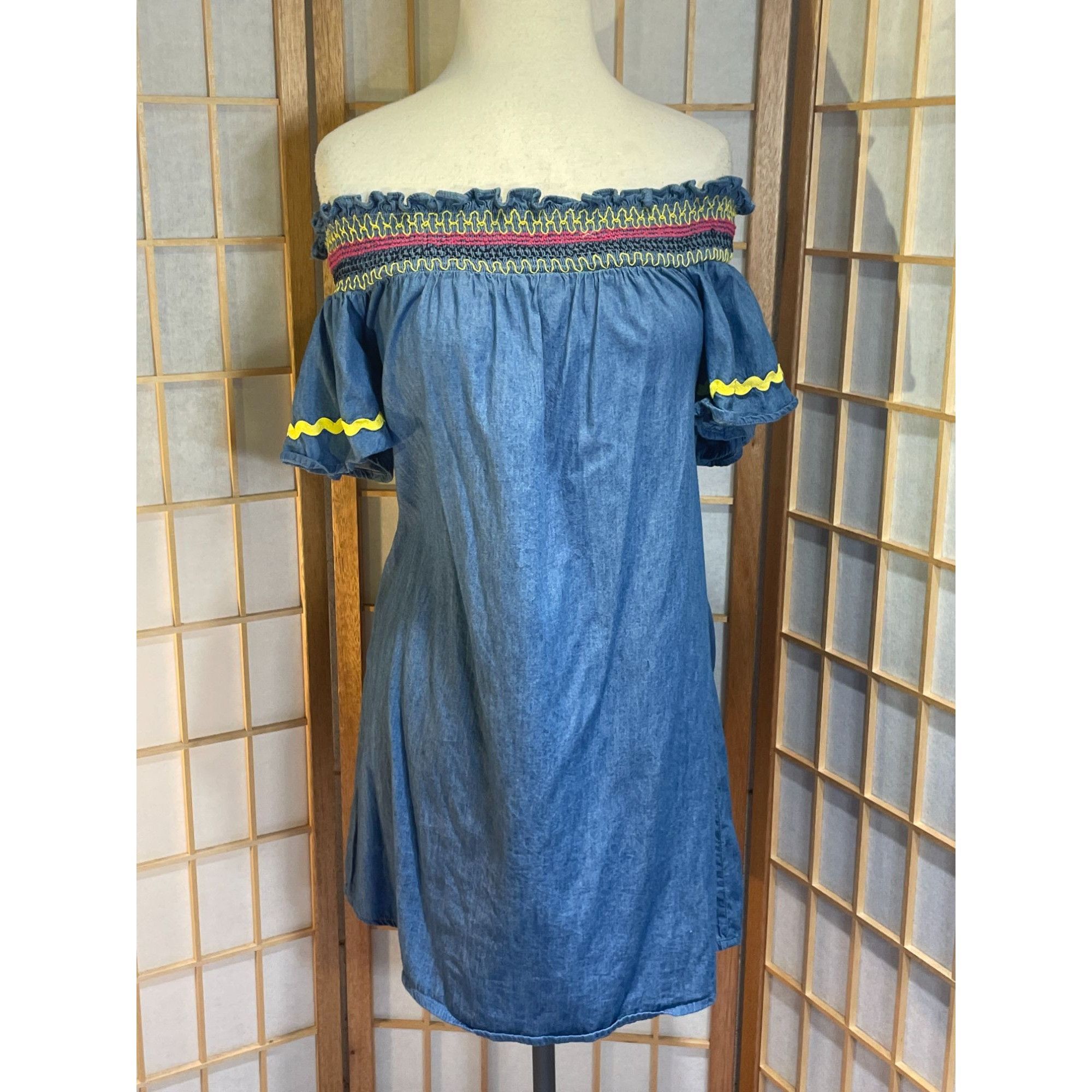 Anthropologie Anthro Flying Tomato Sm Chambray Minidress Size S / US 4 / IT 40 - 7 Thumbnail
