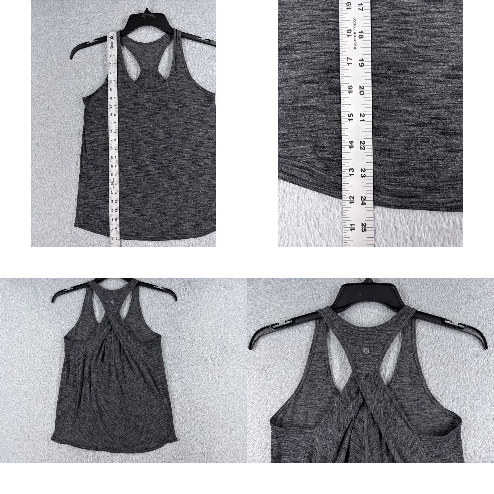Lululemon Lululemon Shirt Women Gray Essential Tank Yoga Luon Racerback 4 Sleeveless Casual Active Knit Jersey Tank Top Women's Regular Size 4 Gray Size S / US 4 / IT 40 - 8 Thumbnail