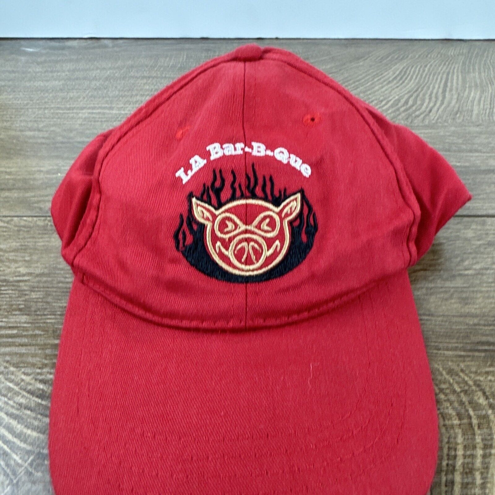 Other LA Bar-B-QUE Hat LA BBQ Hat Red Hat Adjustable Adult Size Ha Size ONE SIZE - 6 Thumbnail