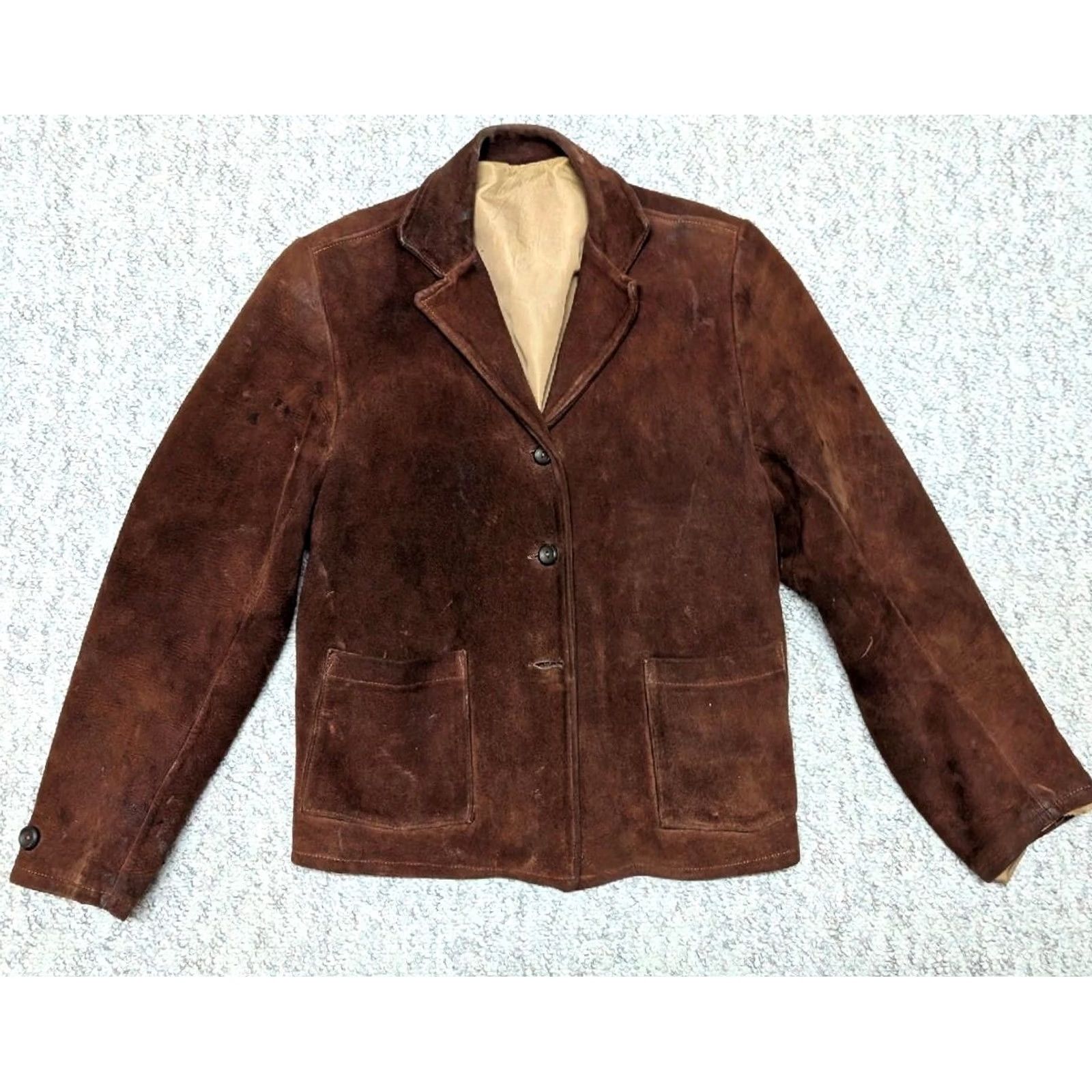 Vintage VINTAGE DEERSKIN suede leather M western ROCKABILLY blazer jacket Women Size M / US 6-8 / IT 42-44 - 3 Thumbnail