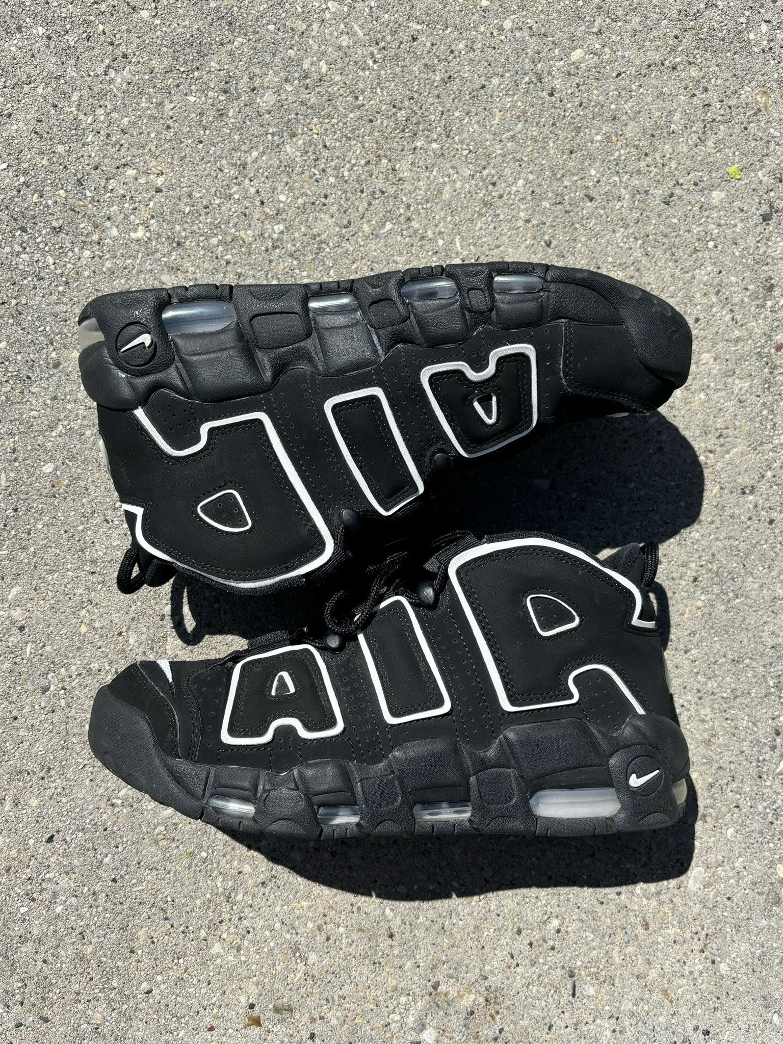 image of Nike Air More Uptempo Release 2016 OG Pippen Max Shoes in Black, Men's (Size 7.5)