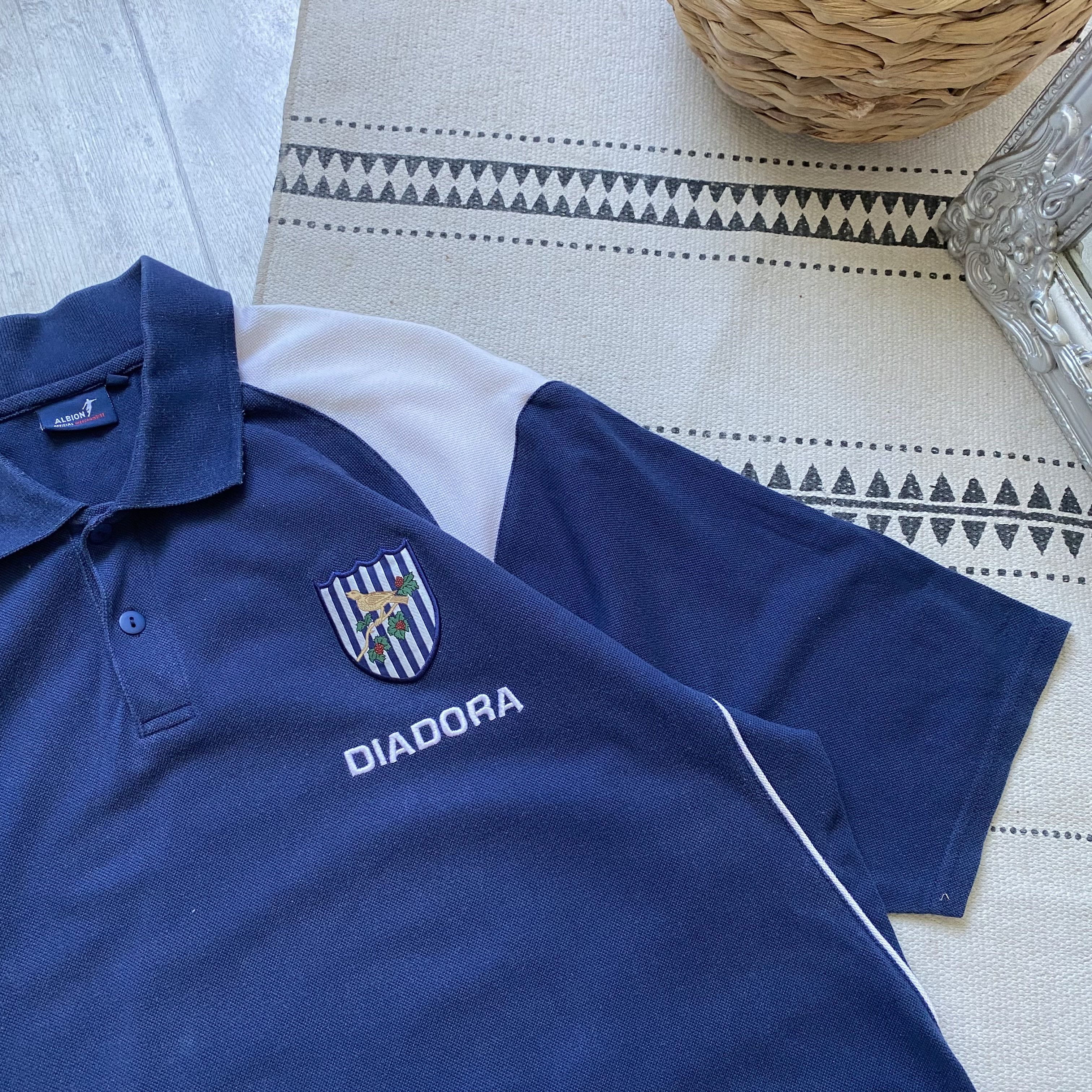 Diadora ⚽️ Vintage Diadora West Bromwich Albion Jersey Polos Tee Size US XL / EU 56 / 4 - 4 Thumbnail