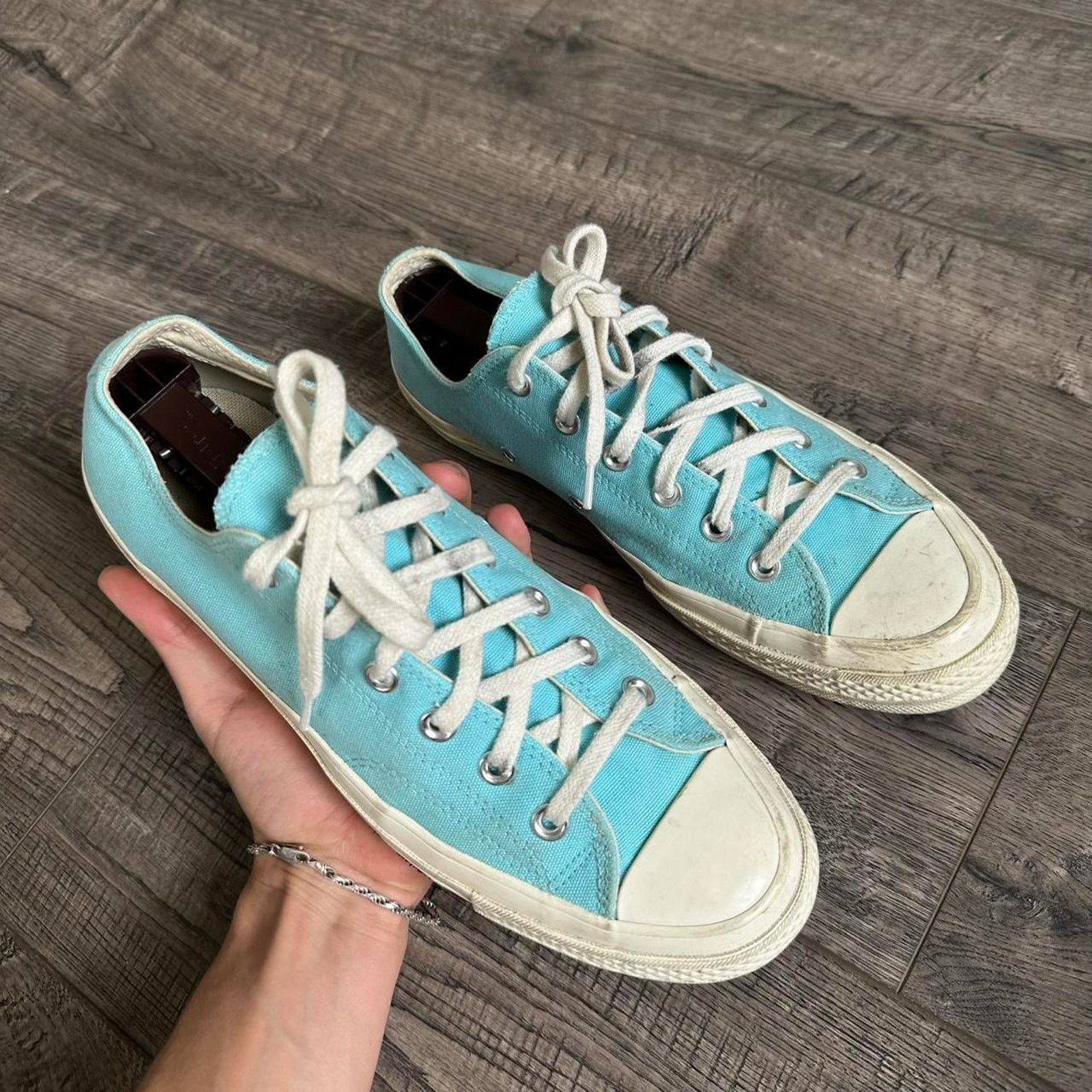 Converse Baby Blue Aqua Chuck Taylor Converse OX Low Chuck 70 Sneaker Size US 8 / EU 41 - 3 Thumbnail