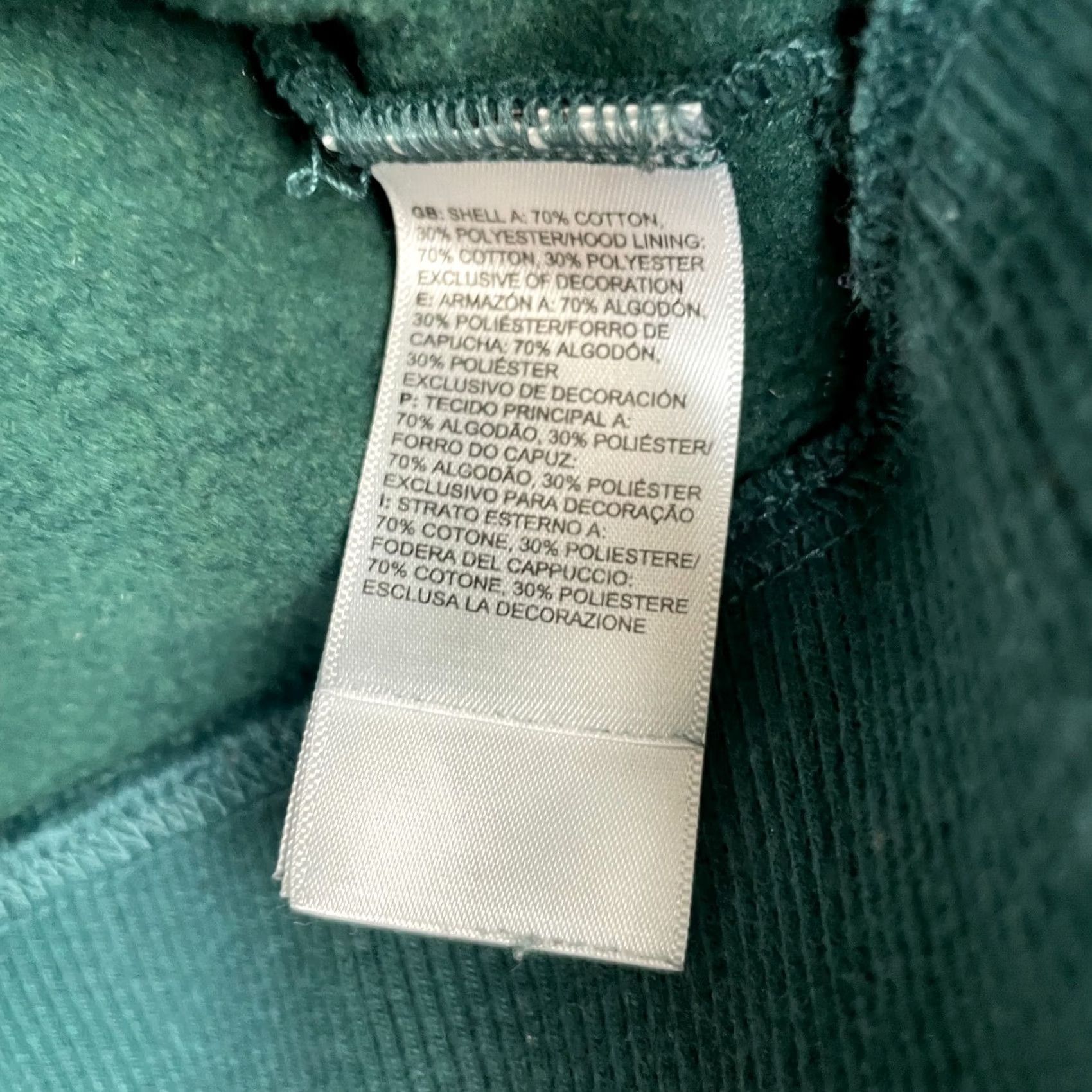 The North Face The North Face Hoodie Womens Large Green Spellout Logo Cotton Fleece Full Zip Hiking Size L / US 10 / IT 46 - 4 Thumbnail