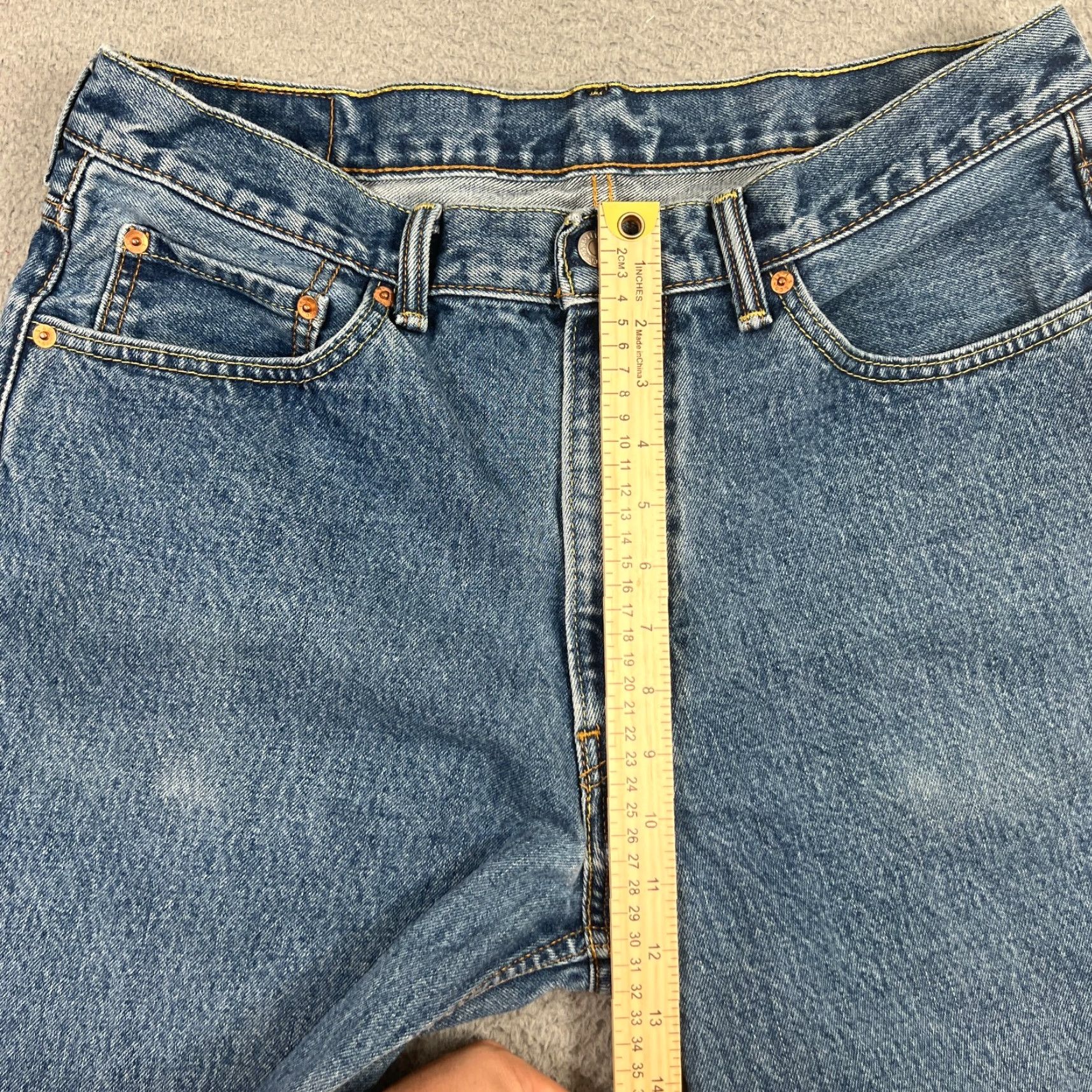 Levi's Levi's Men's Bermuda Shorts 36 Blue Denim Casual Summer 10" Baggy Jorts Distressed Size US 36 / EU 52 - 3 Thumbnail