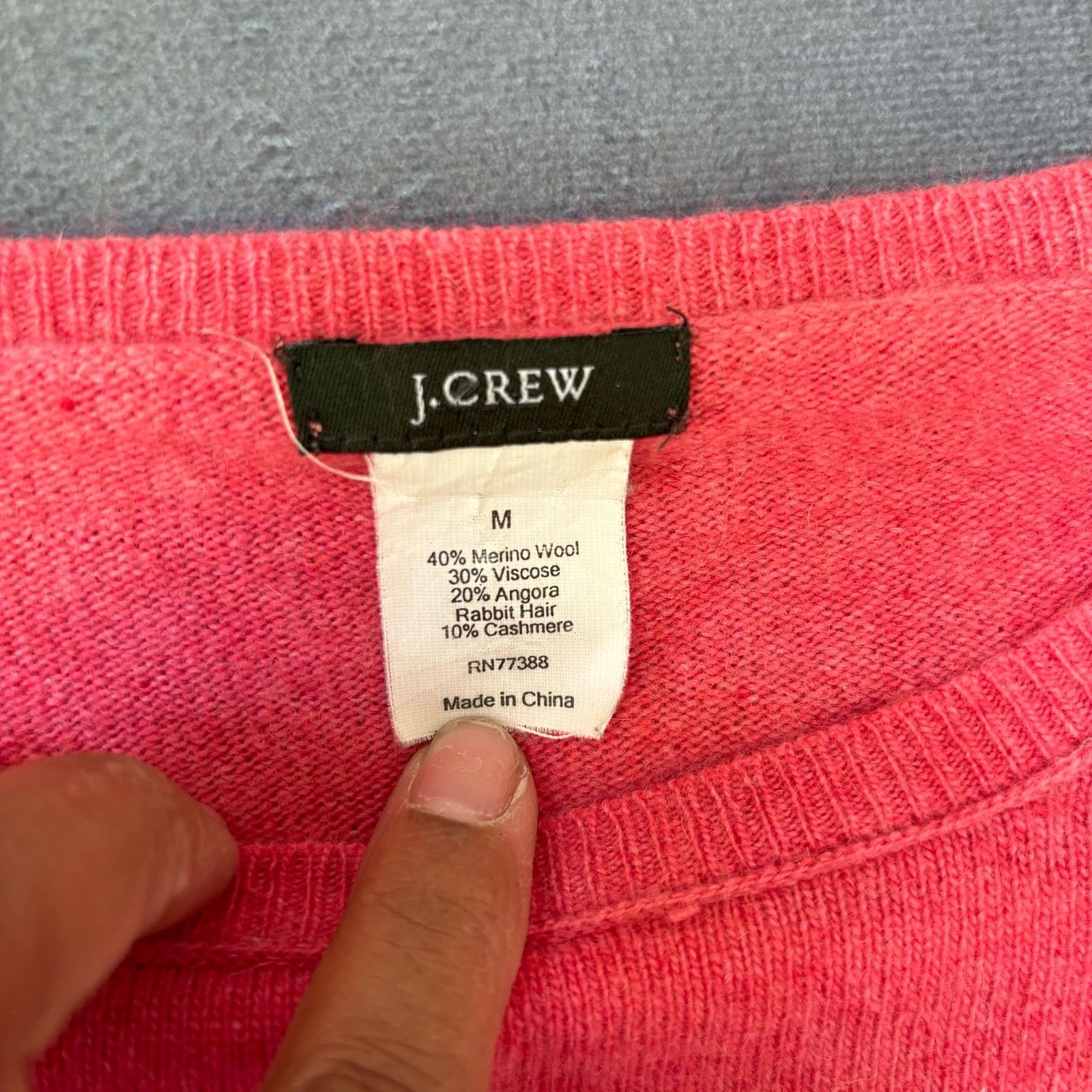 Other Vintage J. Crew Sweater Women's Medium Angora Blend Fitted Size M / US 6-8 / IT 42-44 - 5 Thumbnail