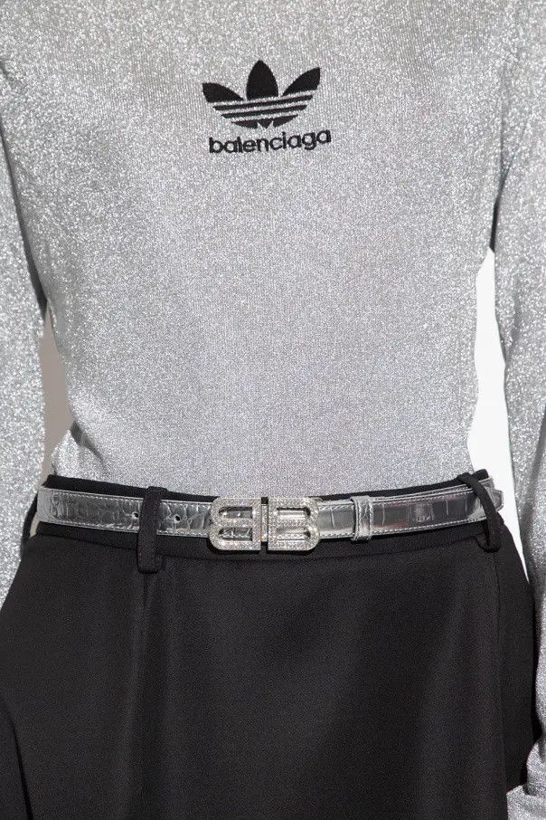 Balenciaga o1mt1gz1224 Size: 70 / BB Hourglass Thin Belt Metallized Size ONE SIZE - 2 Thumbnail