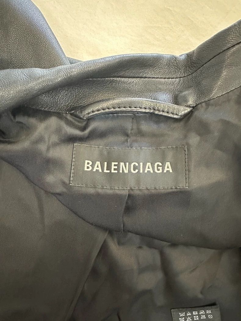 Balenciaga Balenciaga Sleeve Patch Logo Lambskin Suit Jacket Coat Size US S / EU 44-46 / 1 - 9 Thumbnail