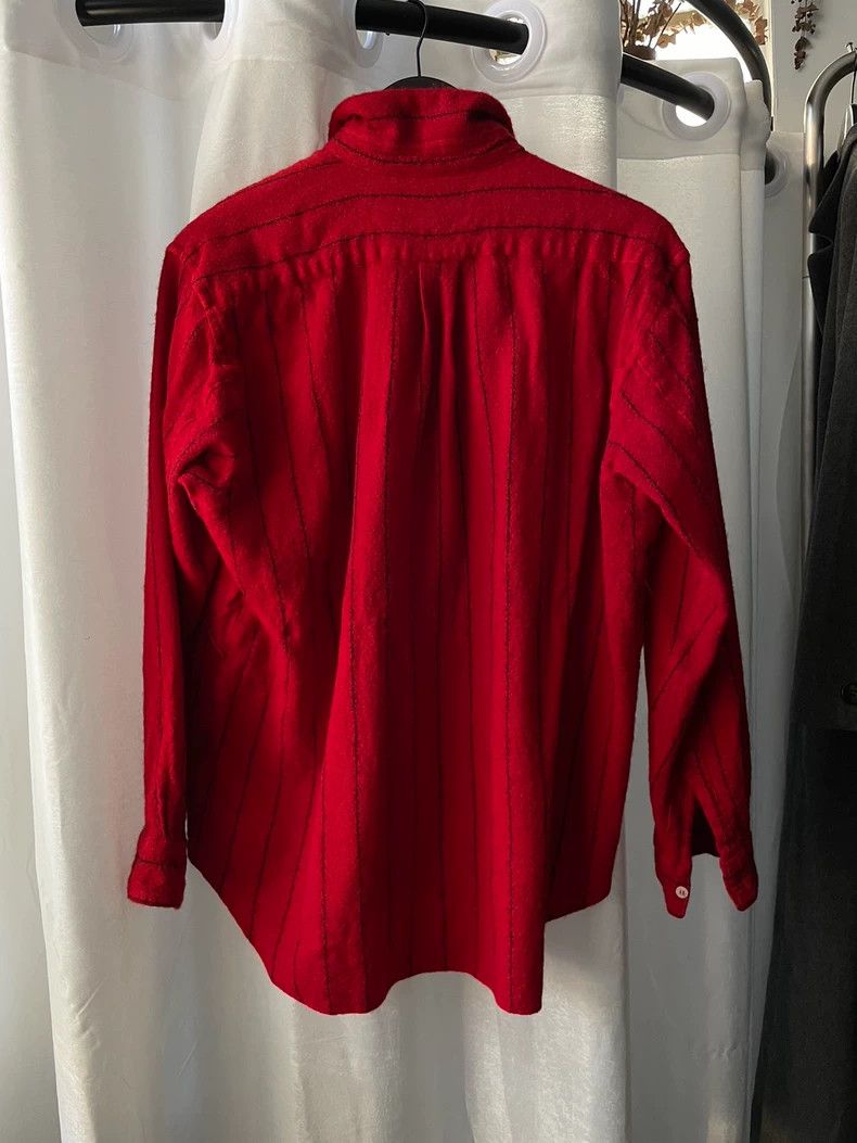 Comme des Garcons Comme des Garçons Medieval Red Velvet Wool Shirt Size US M / EU 48-50 / 2 - 2 Thumbnail