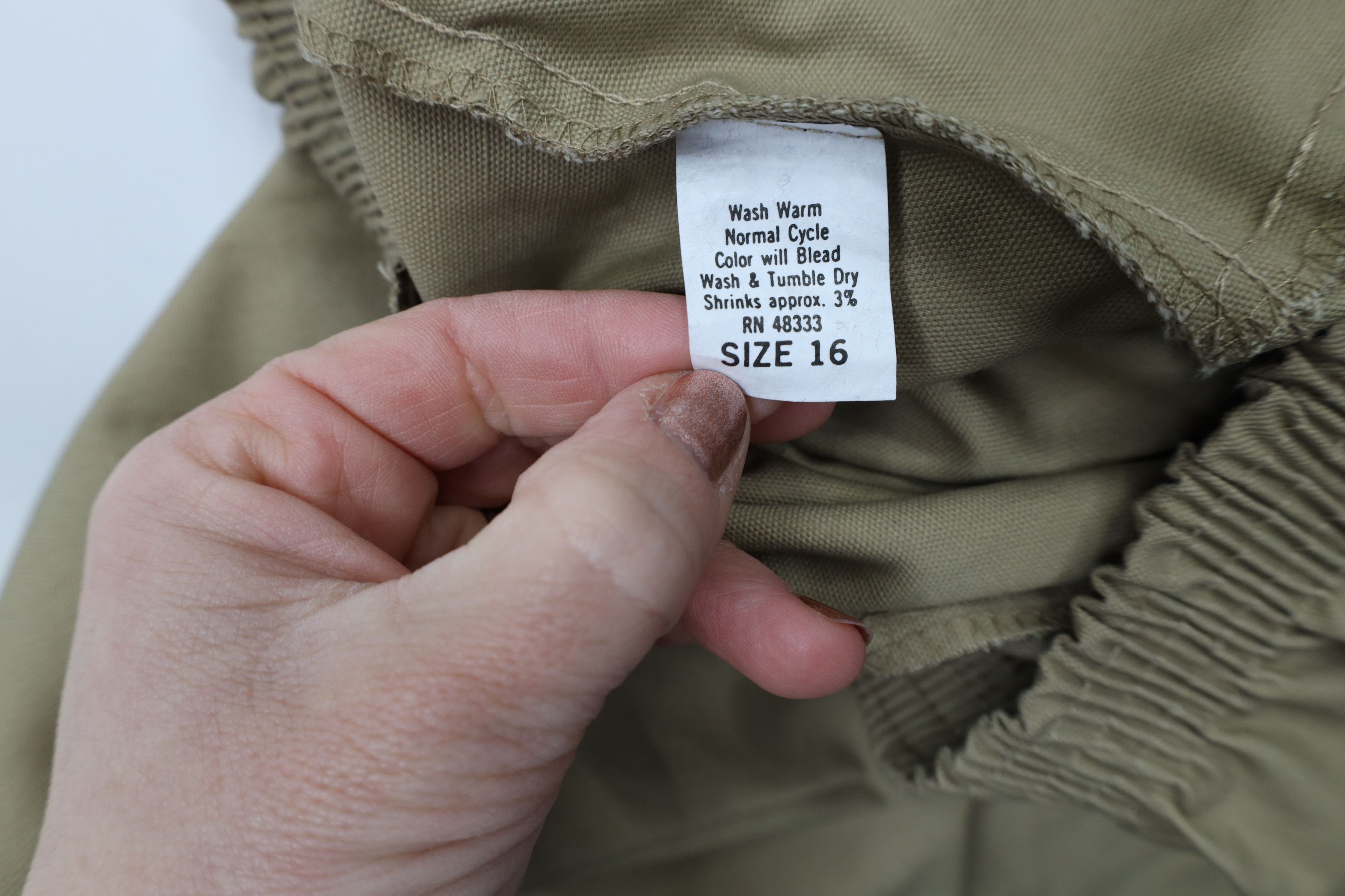 Vintage Vintage 90s Streetwear Blank Tapered Leg Pants Beige Size 26" / US 2 / IT 38 - 10 Thumbnail
