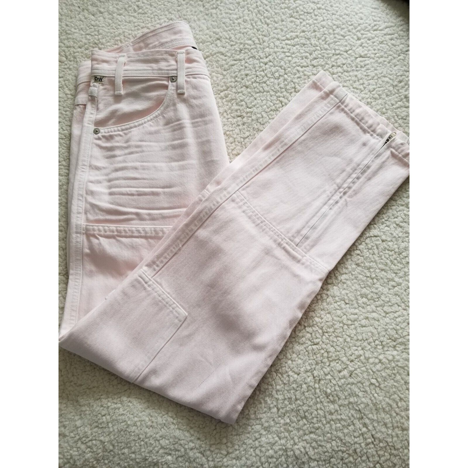 Citizens Of Humanity Abi Zipper Cargo Jeans in Carnation Pi