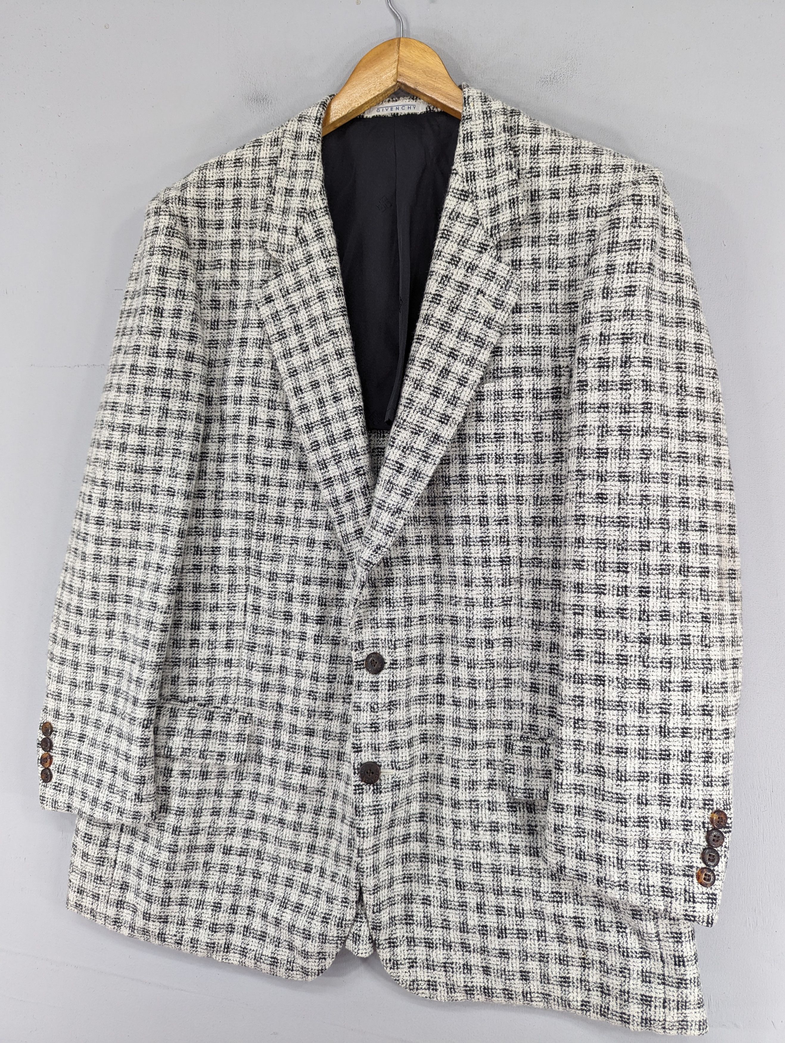 Givenchy Vintage Monsieur Givenchy Plaid Blazer Jacket Size US L / EU 52-54 / 3 - 2 Thumbnail