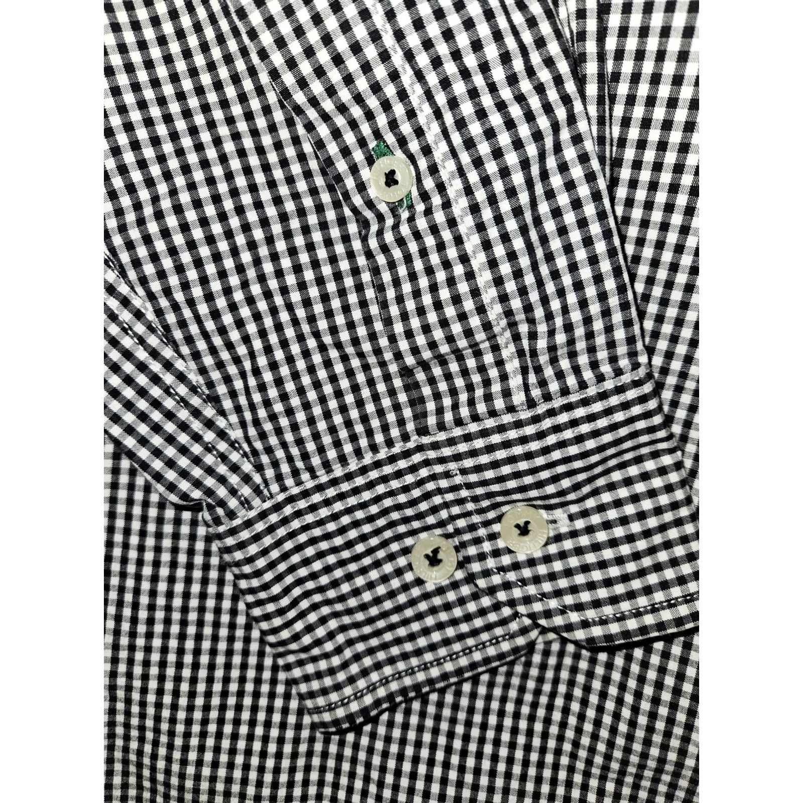 Tommy Hilfiger Tommy Hilfiger Shirt Mens Medium Gingham Check Button Down Classic Black White Size US M / EU 48-50 / 2 - 5 Thumbnail