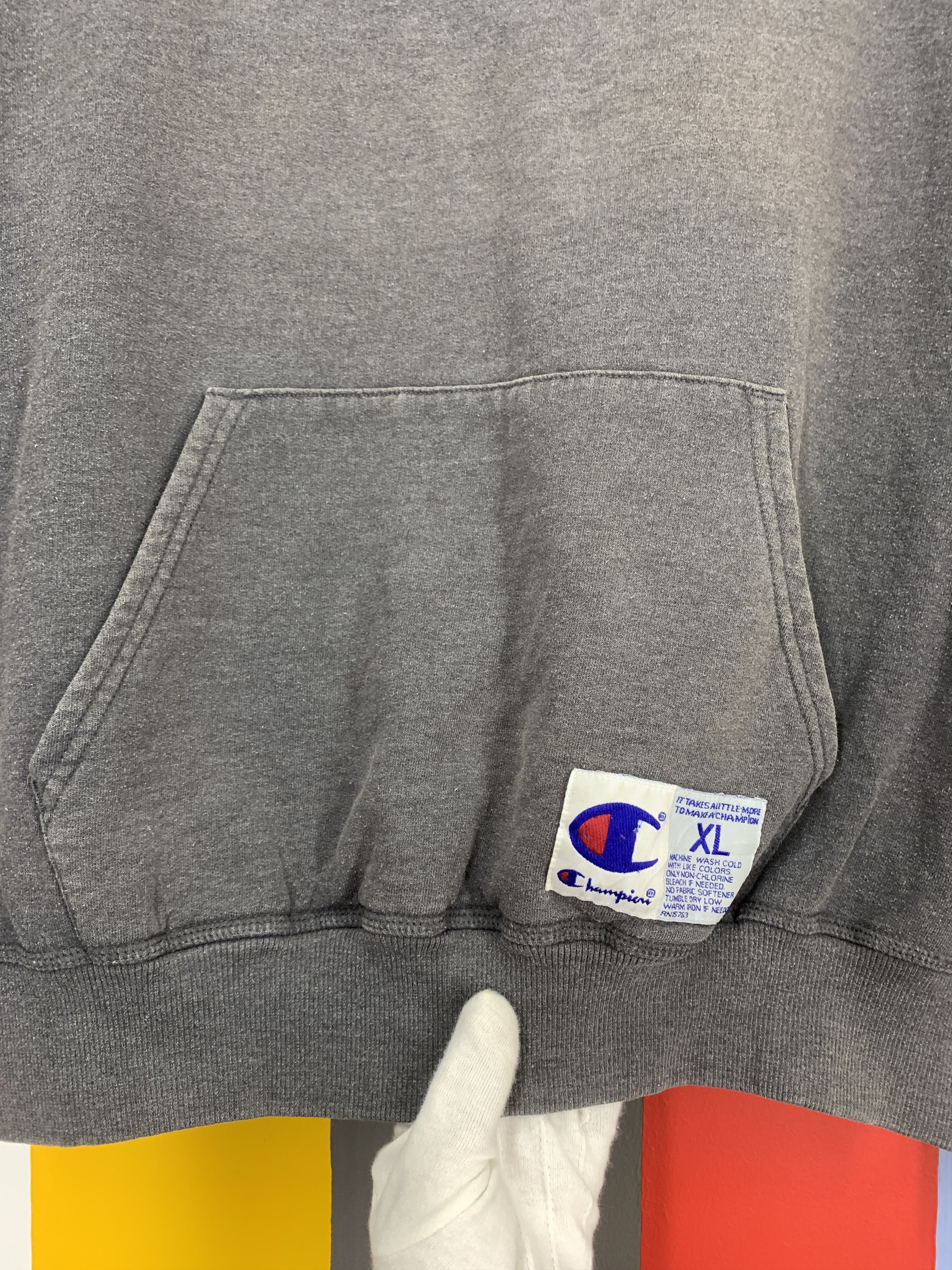 Champion Y2K Vintage CHAMPION Hoodie Pullover #2214/21 Size US XL / EU 56 / 4 - 4 Thumbnail