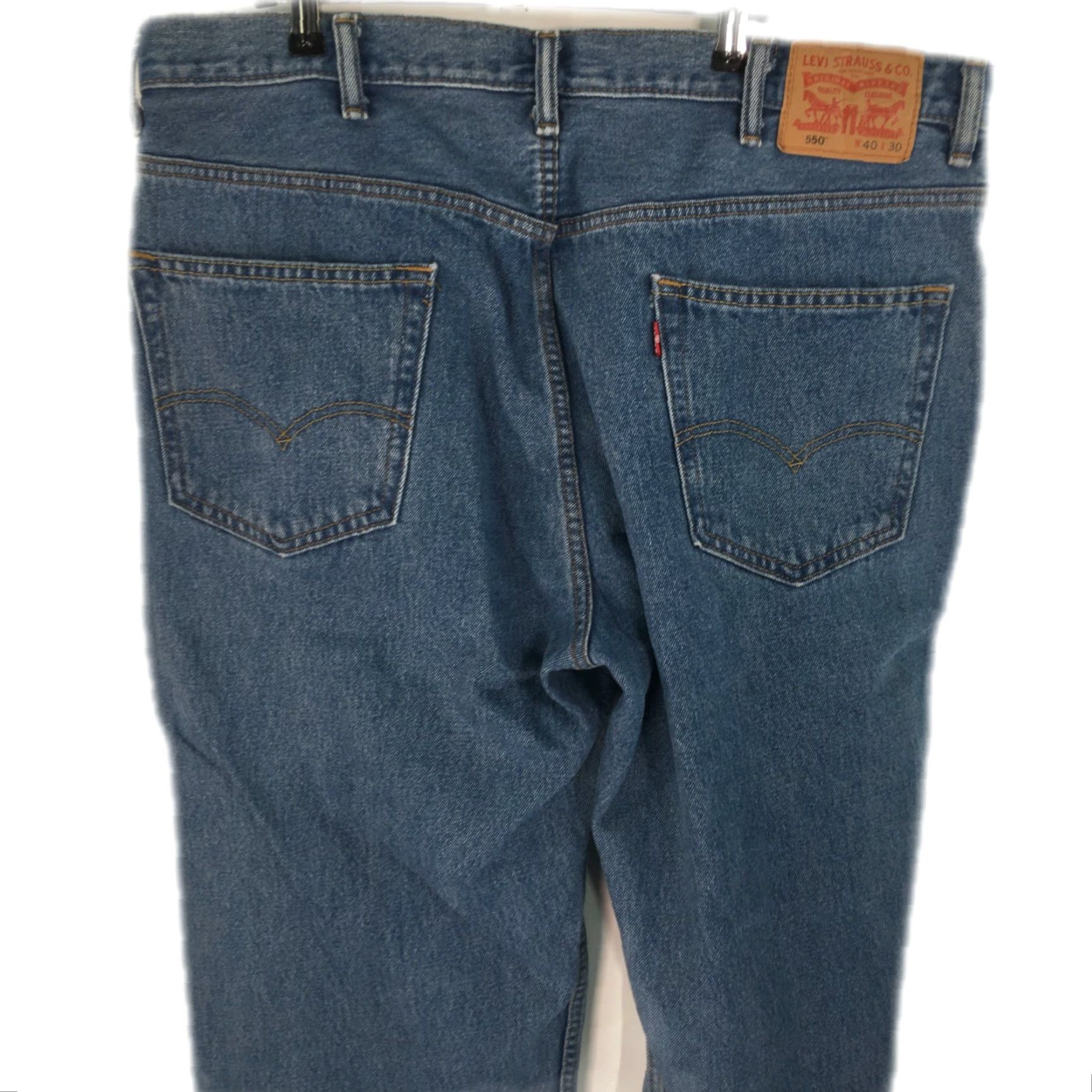 Levi's Levi's 550 Jeans Mens 40X30 Blue Denim Regular Fit Casual Size US 40 / EU 56 - 4 Thumbnail