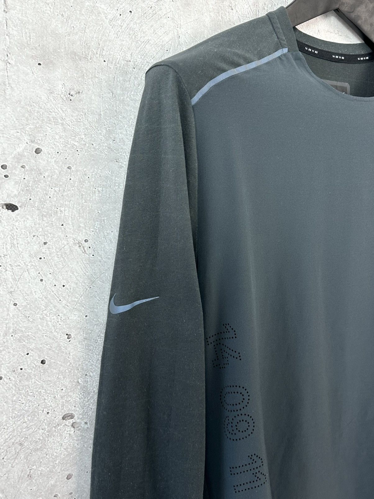 Nike Nike Rise 365 Tech Pack 3/4 Sleeve Black Running Jumper Top Size US M / EU 48-50 / 2 - 6 Thumbnail