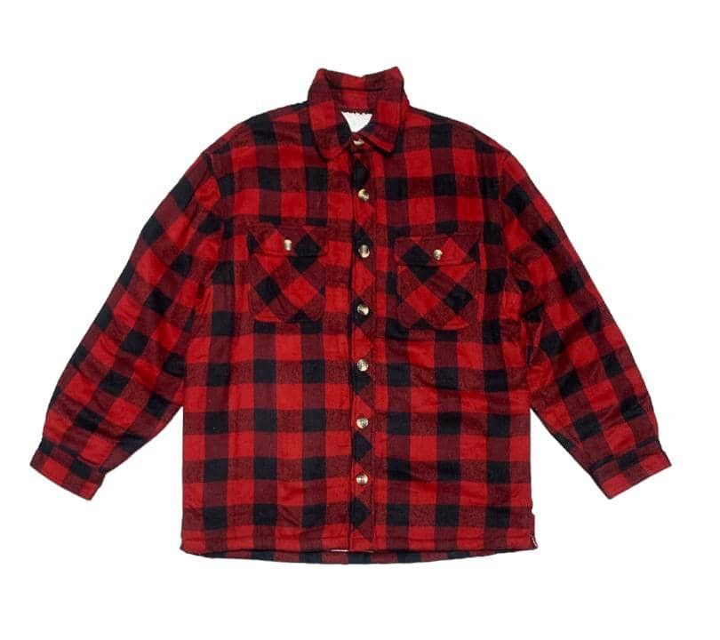 Japanese Brand Vintage 90s Japanese BUGLE’C Plaid Wool Flannel Shirt Jacket Size US L / EU 52-54 / 3 - 1 Thumbnail