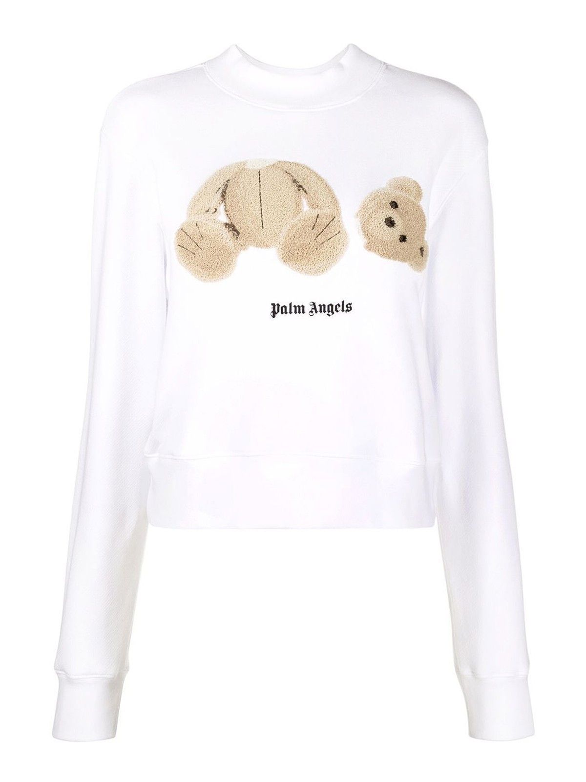 Palm Angels o1gr1nt0325 PA Bear Fitted Crewneck Sweatshirt in White Size M / US 6-8 / IT 42-44 - 1 Thumbnail