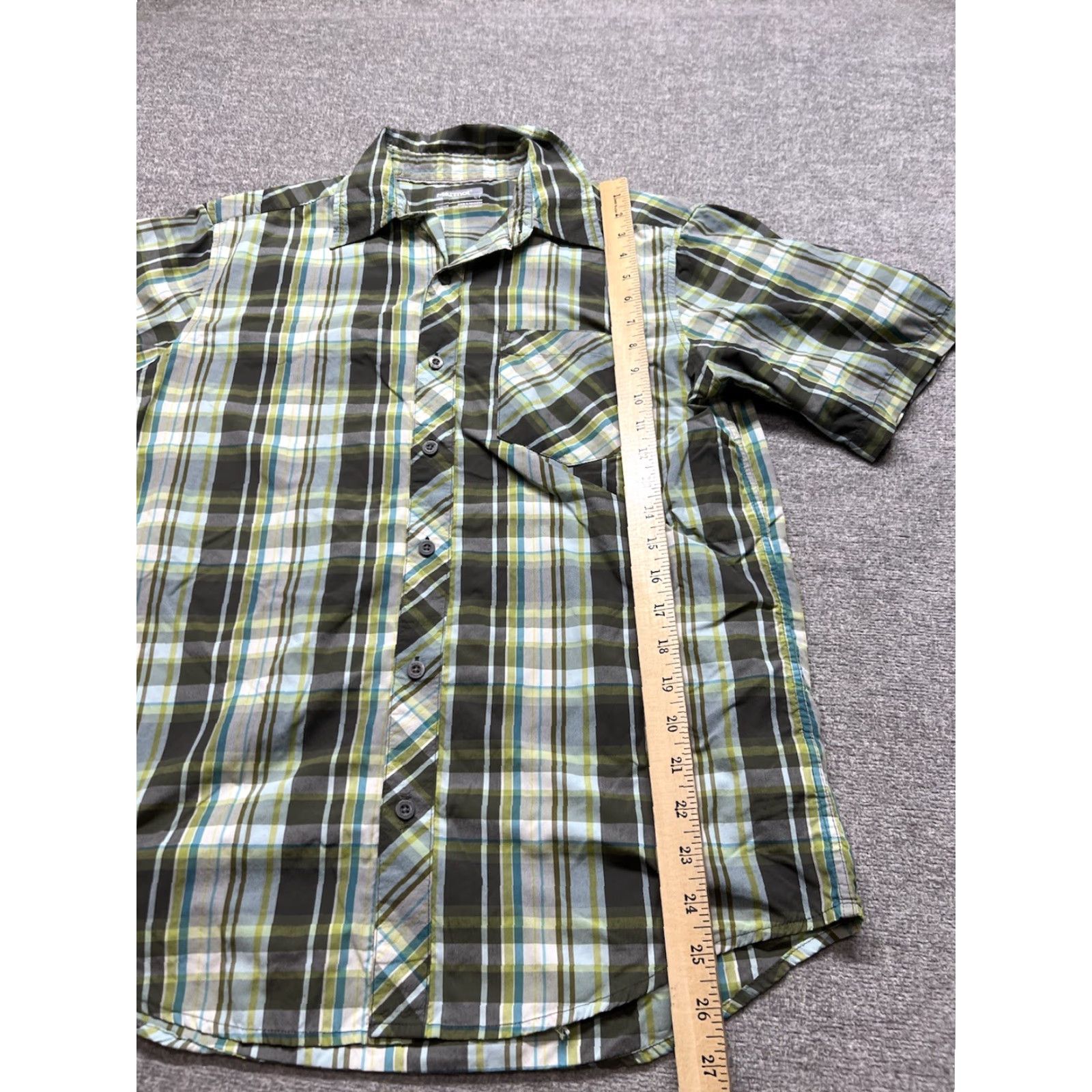 Marmot VINTAGE Marmot Button Up Shirt Mens Small Plaid Short Sleeve Green Size US S / EU 44-46 / 1 - 4 Thumbnail