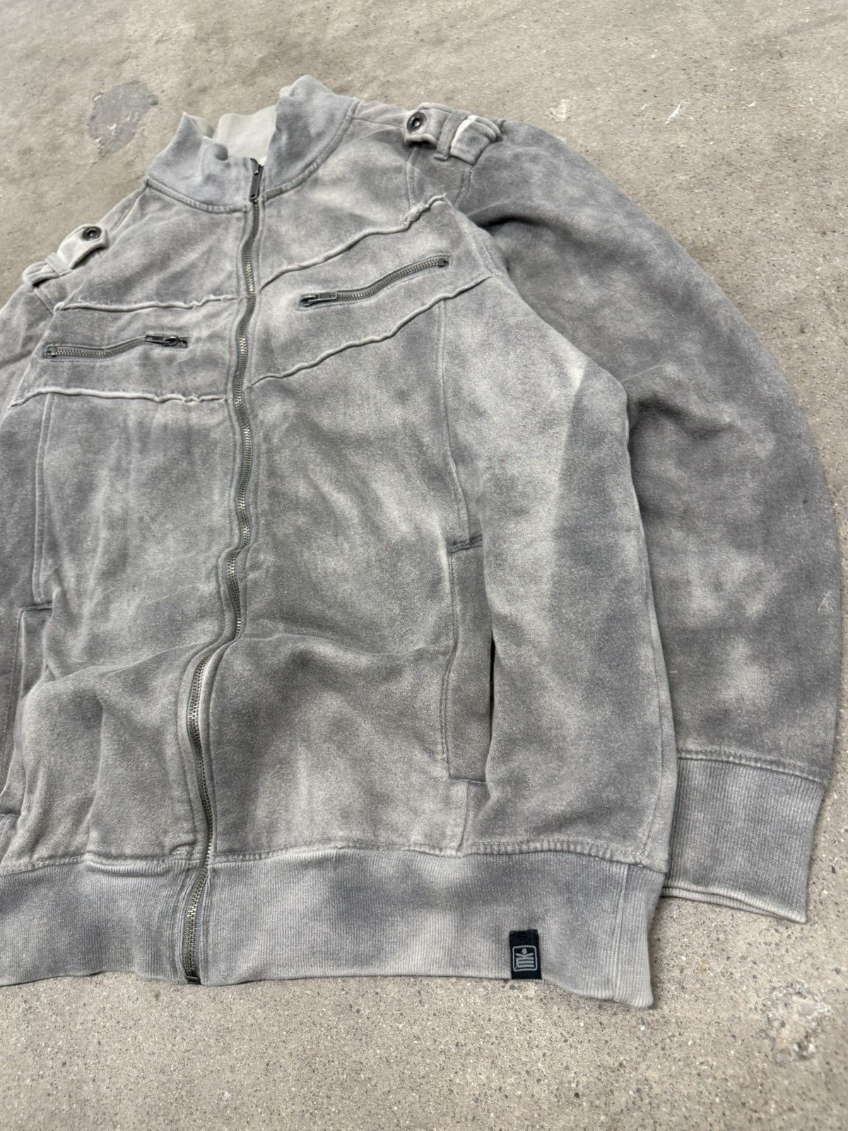 Vintage Y2K THE MACHINE ARCHIVE STYLE GRUNGE FADED FULL ZIP JACKET Size US XL / EU 56 / 4 - 5 Thumbnail